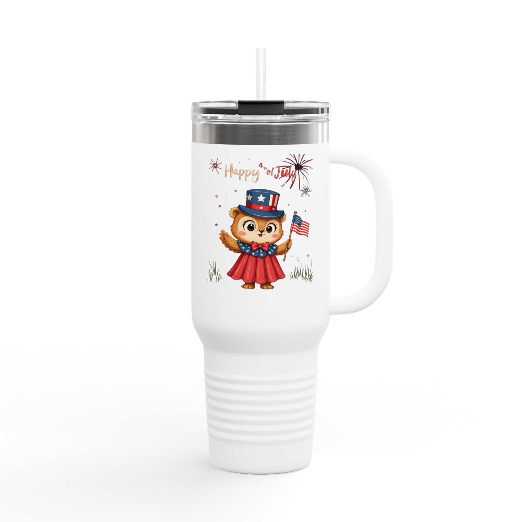 Happy Independence Day  Insulated Travel Mug, 40oz