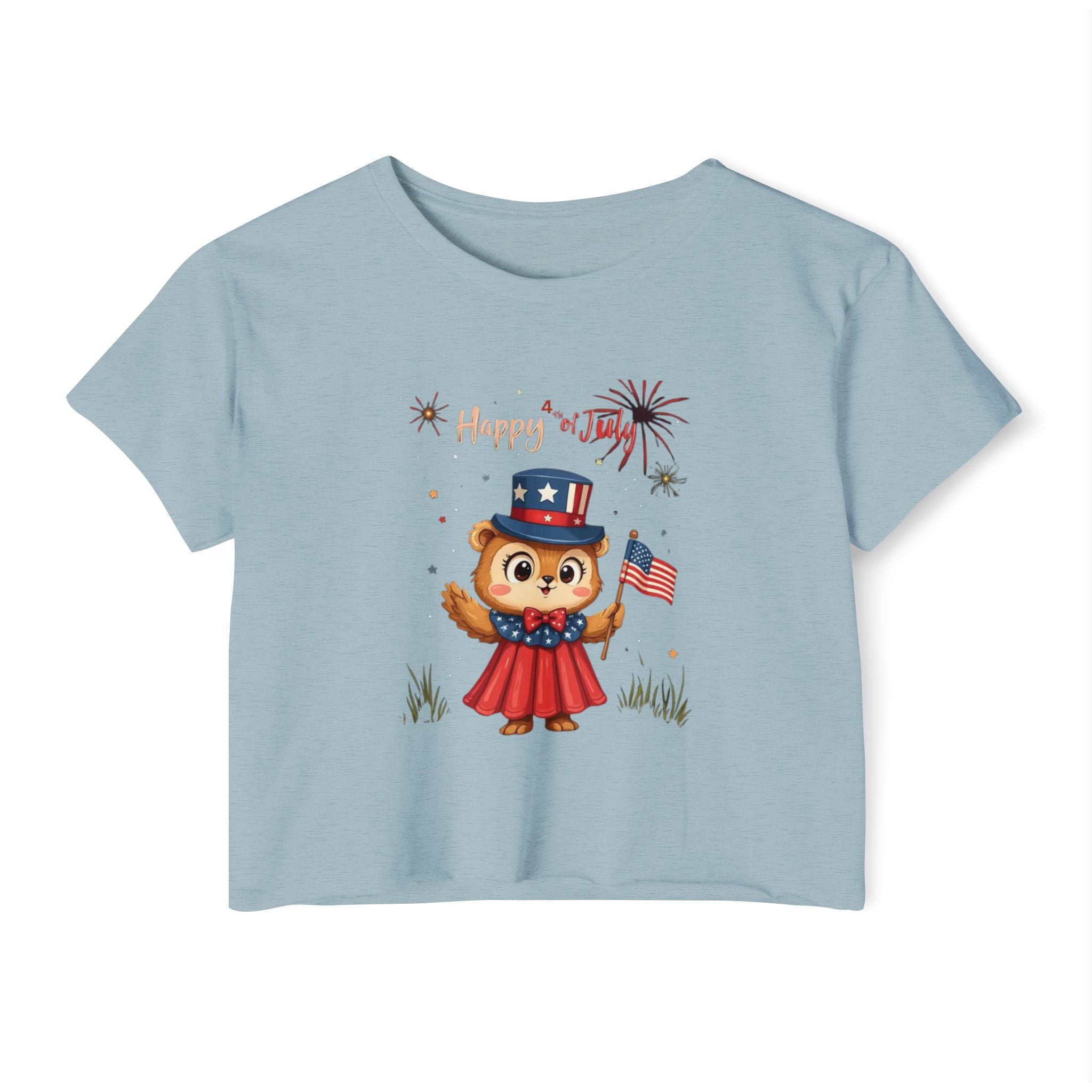 Happy Independence Day Crop Top