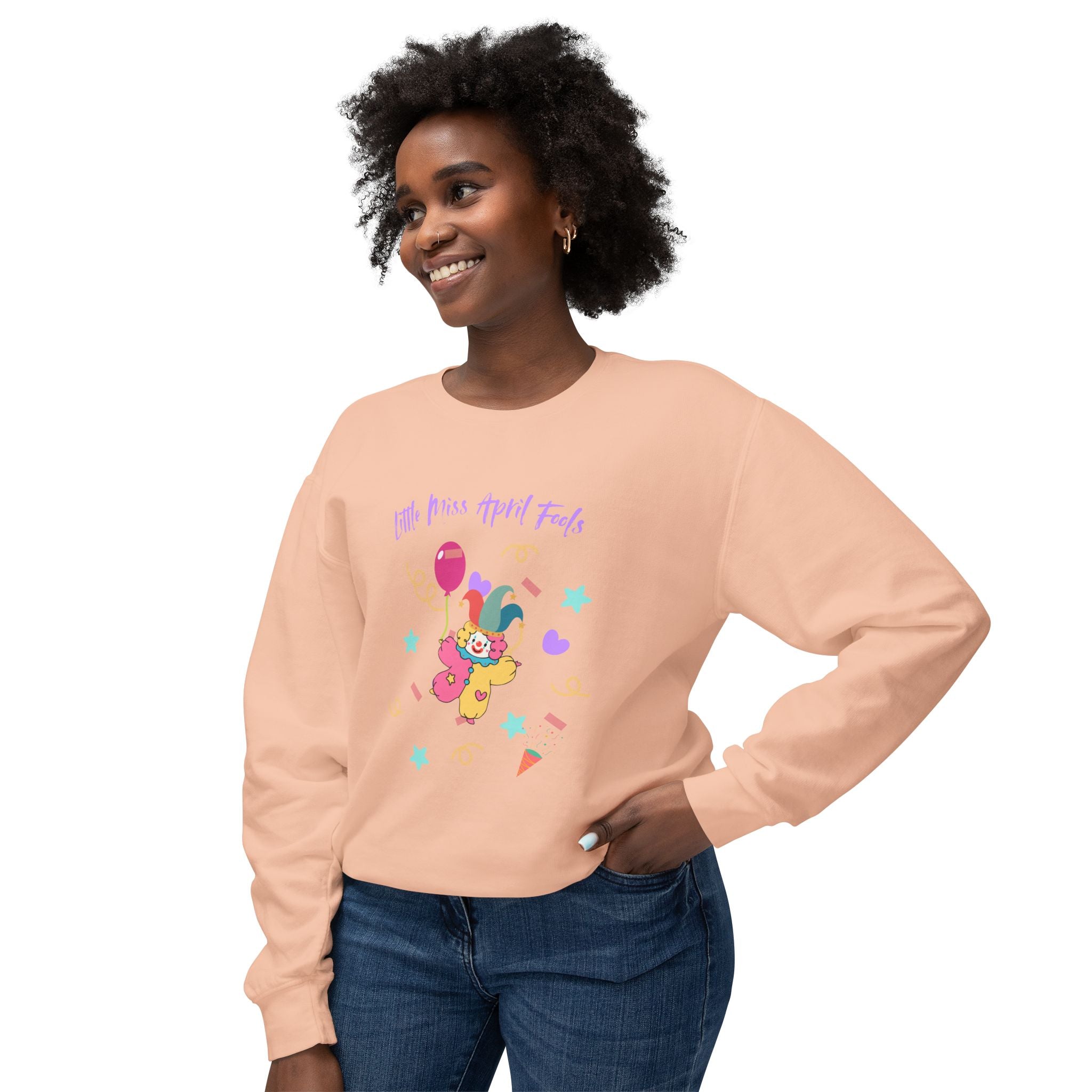 Little Miss April Fool's Day Lightweight Crewneck Sweatshirt