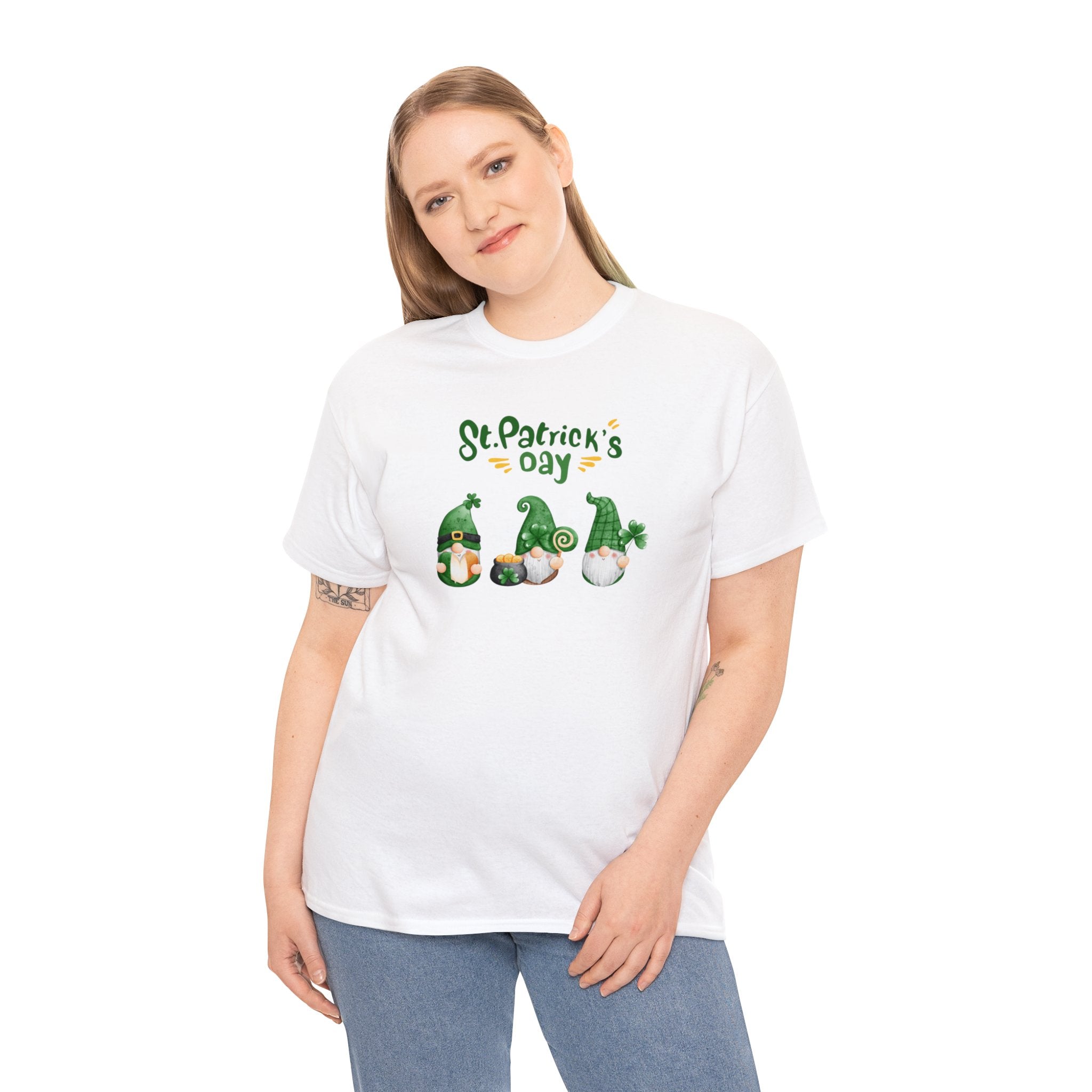 St. Patty's Day Gnome Unisex Heavy Cotton Tee
