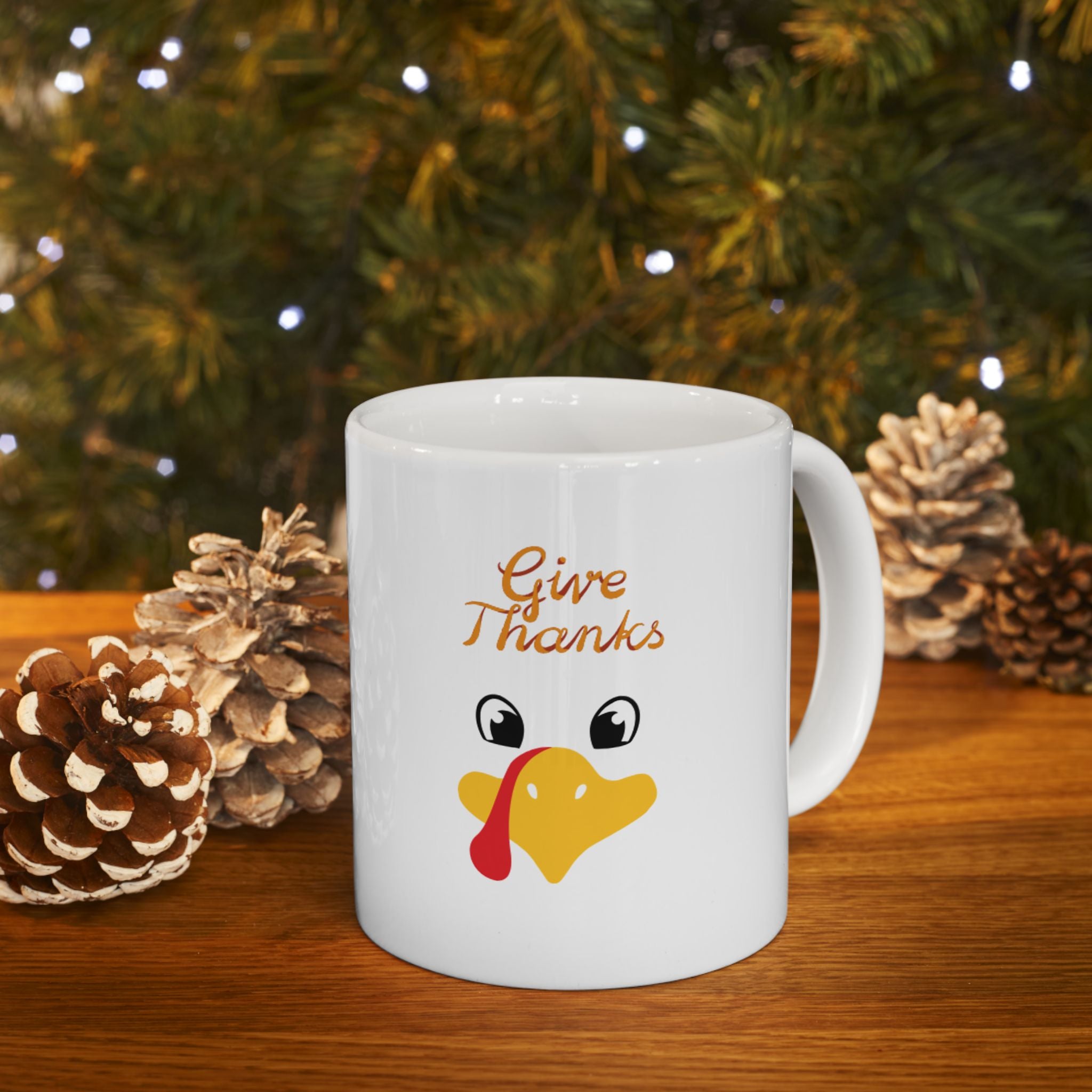 Give Thanks Ceramic Mug, (11oz, 15oz)