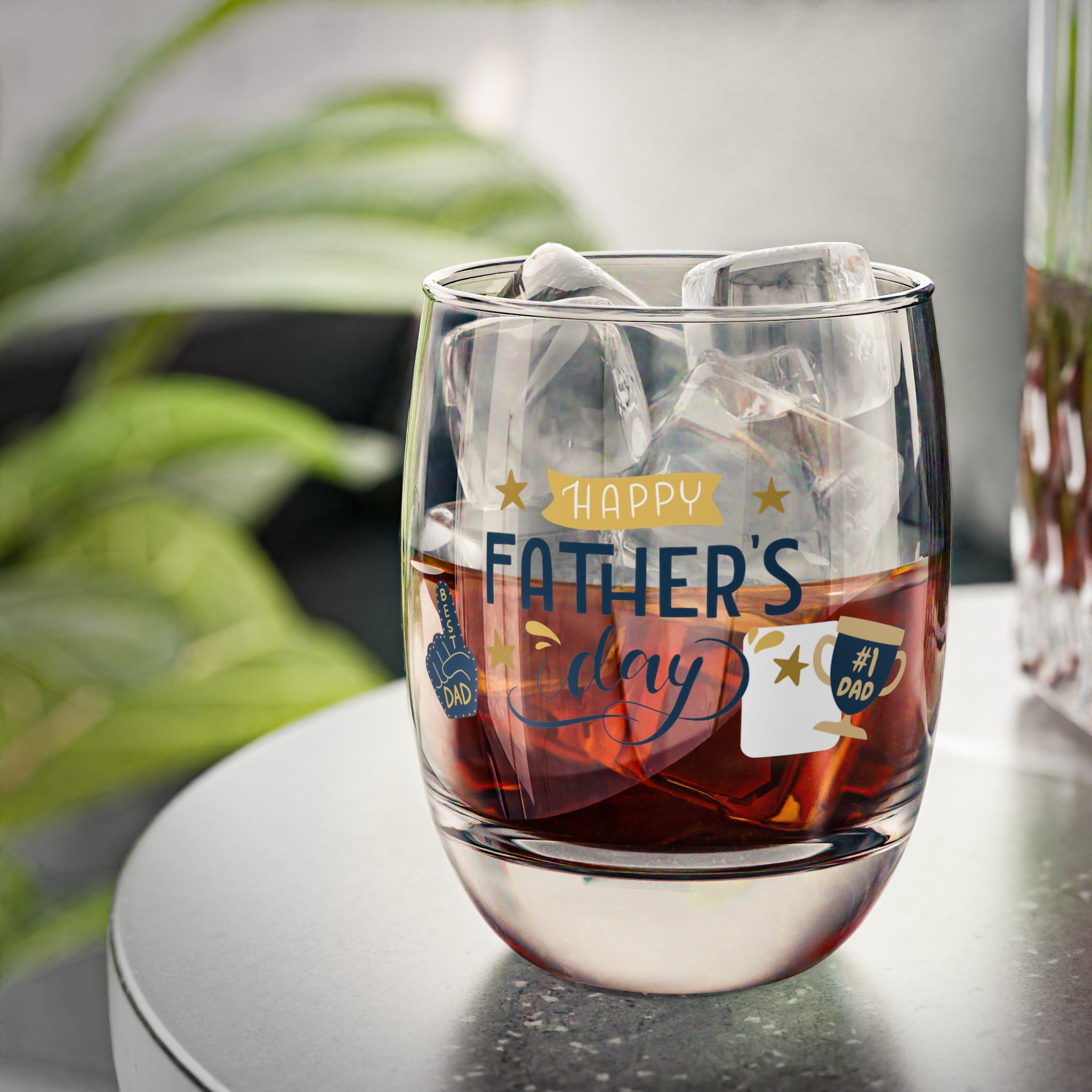 Happy Father's Day No.1 Whiskey Glass