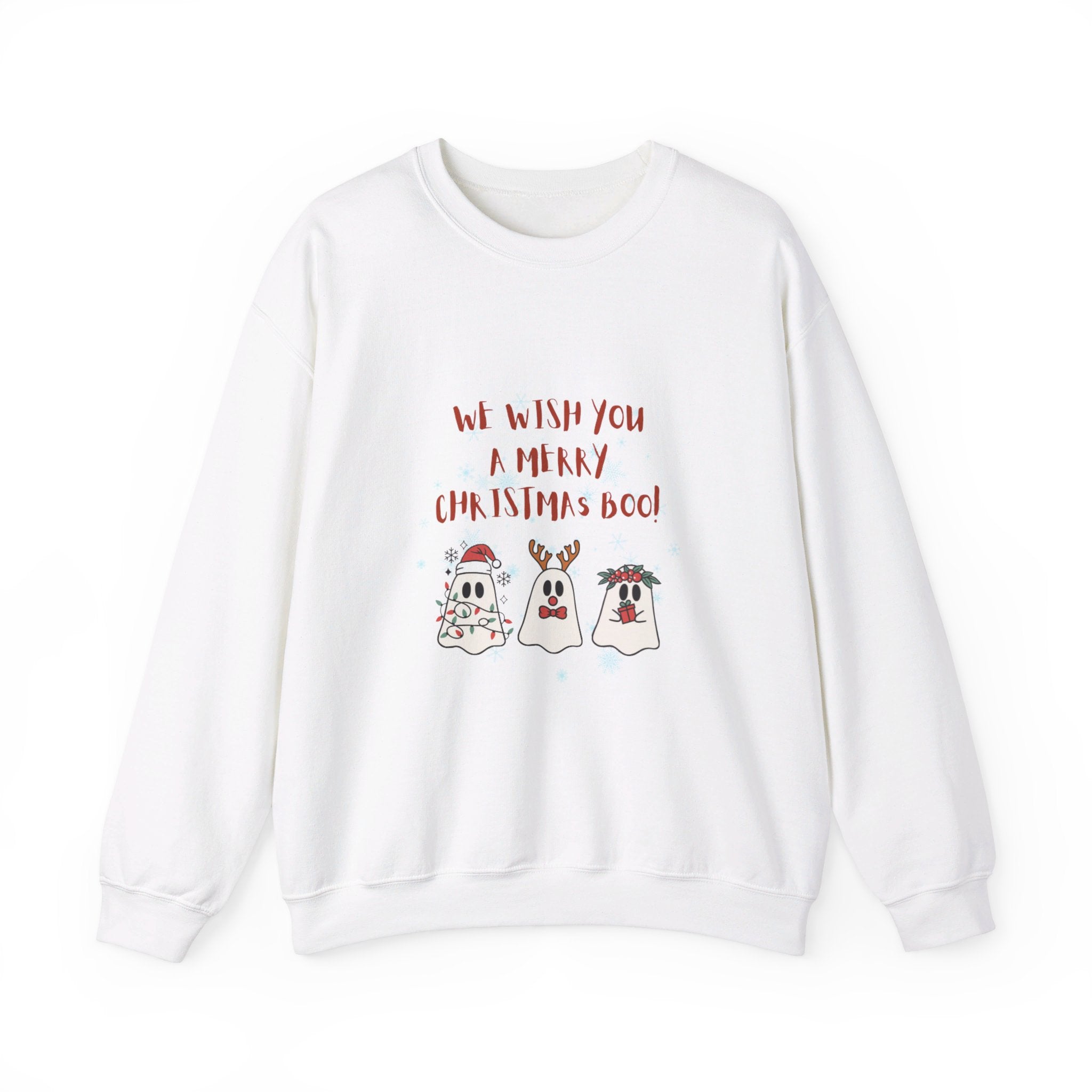 We Wish You A Merry Christmas Boo Unisex Heavy Blend™ Crewneck Sweatshirt