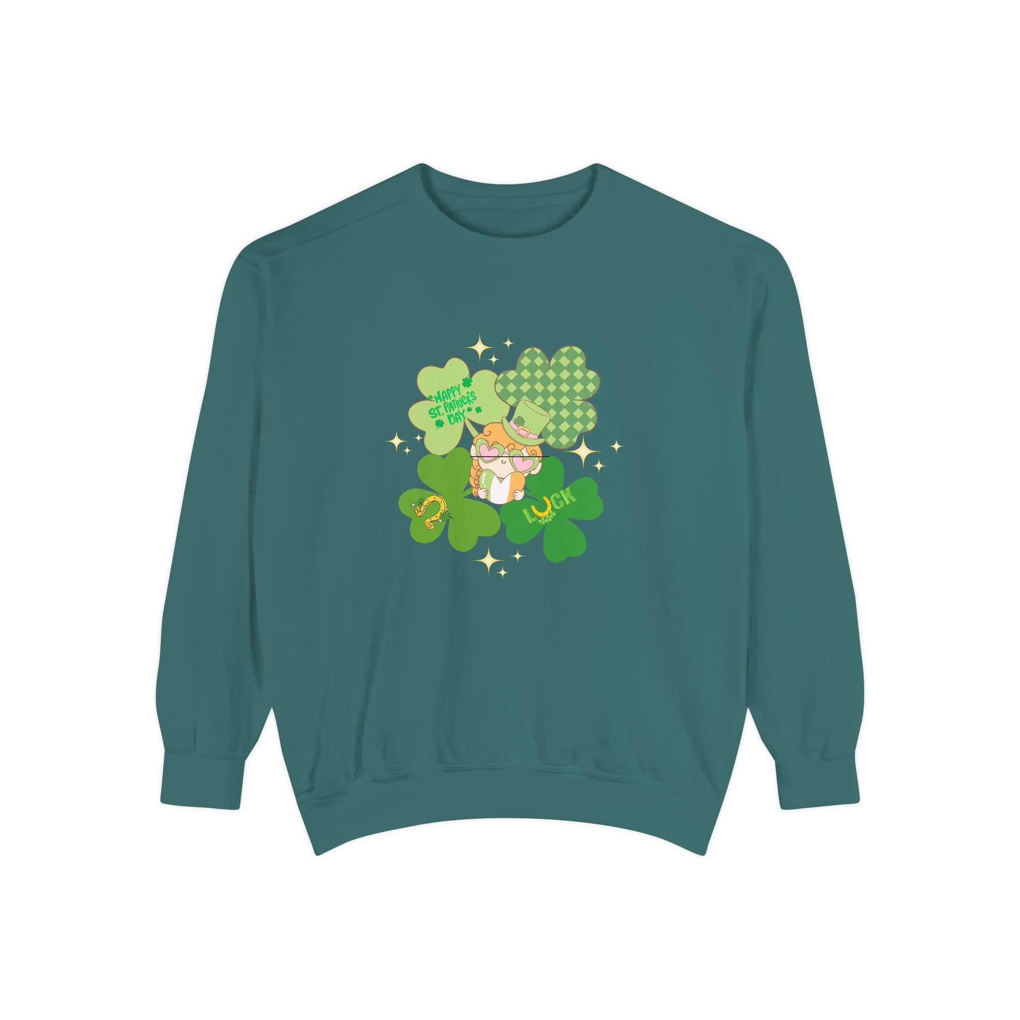 Retro St. Paddy's Day Unisex Garment-Dyed Sweatshirt