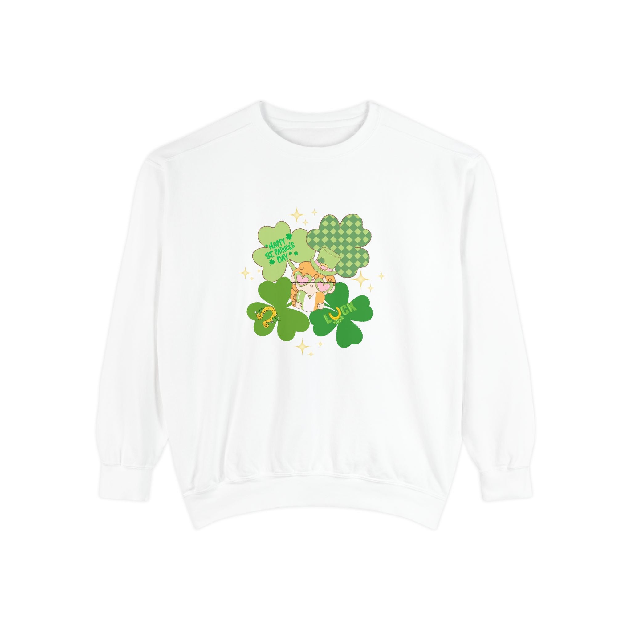 Retro St. Paddy's Day Unisex Garment-Dyed Sweatshirt