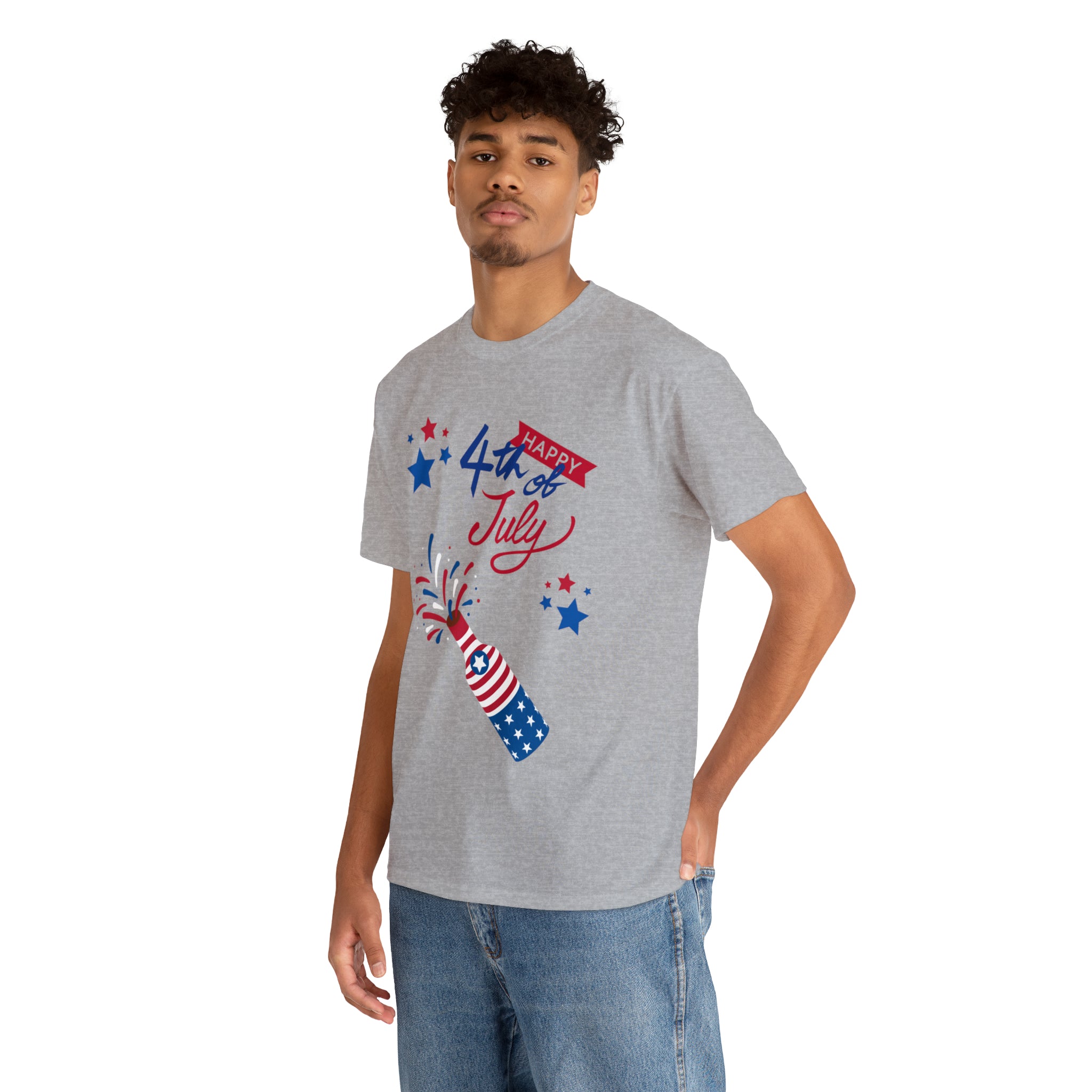 Happy 4th Of July Celebration Unisex Heavy Cotton Tee