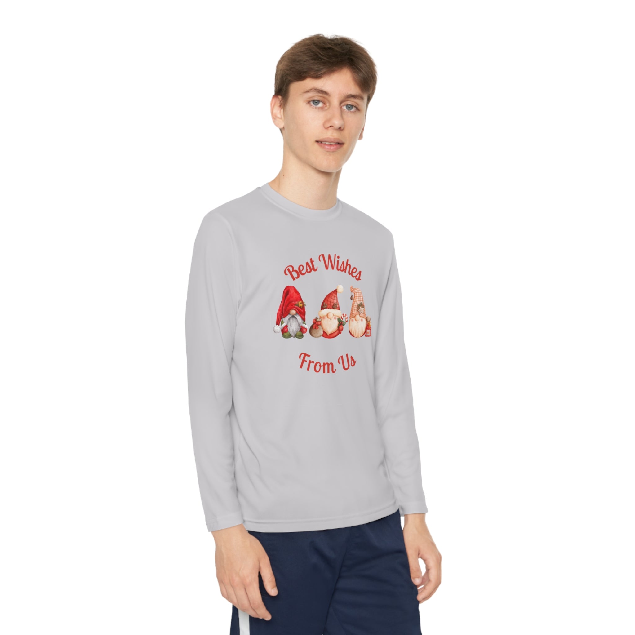 Gnome Best Wishes Youth Long Sleeve Competitor Tee