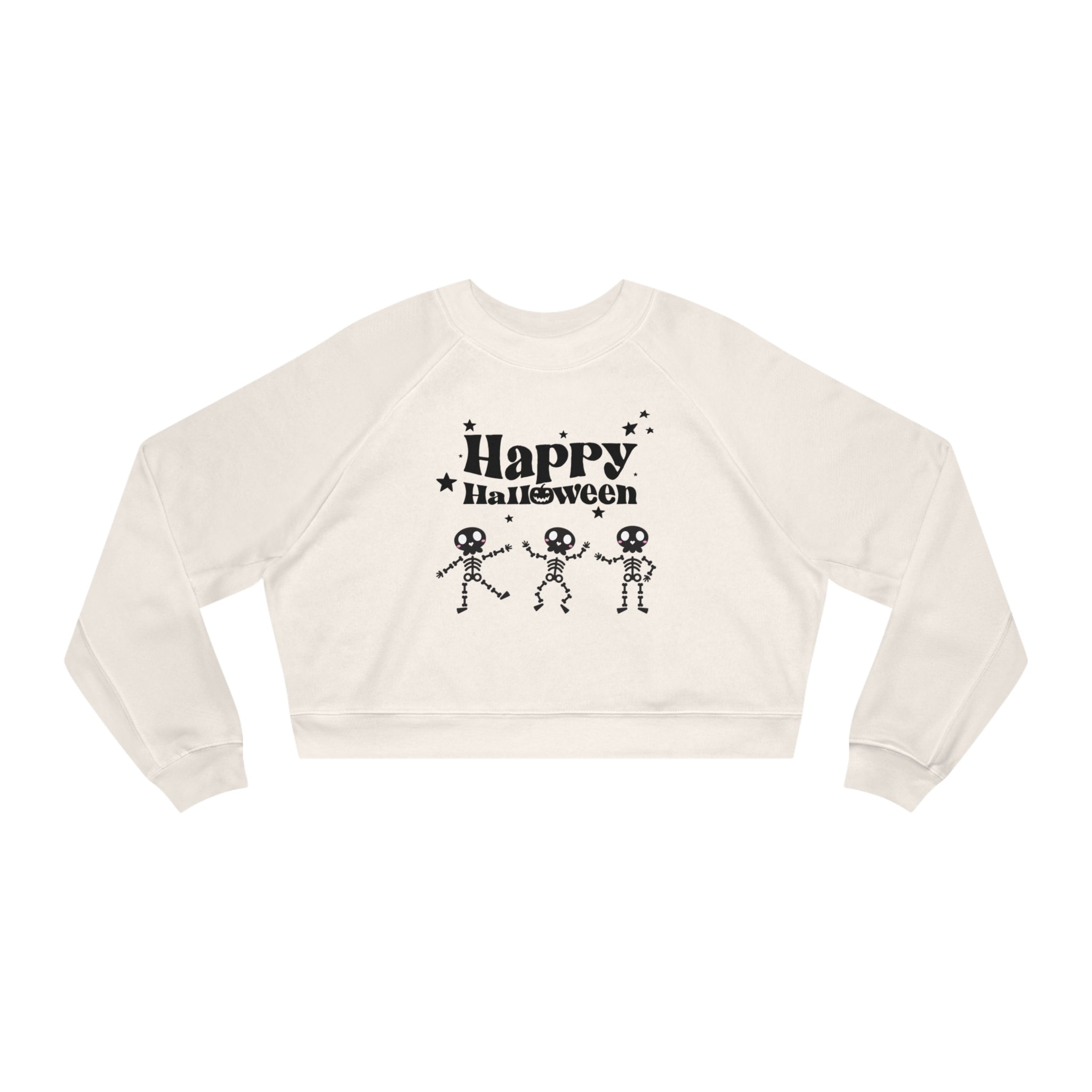 Happy Halloween Crew Women's Cropped Fleece Pullover