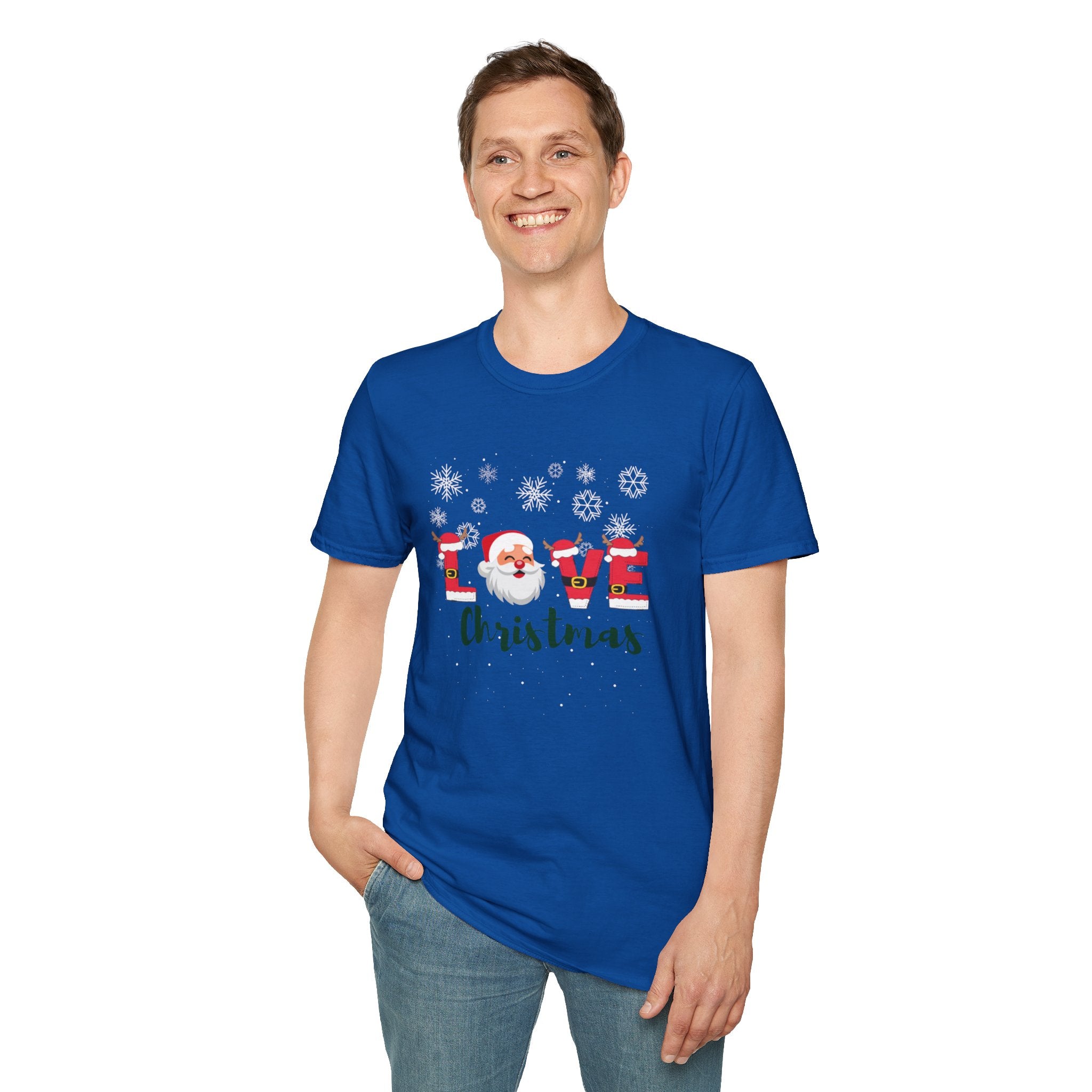 Santa Claus Loves Christmas Unisex Softstyle T-Shirt