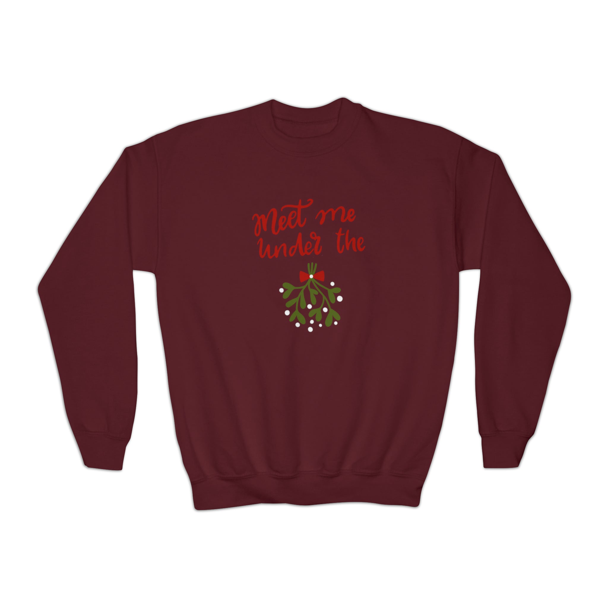 Meet Me Under The Mistletoe Youth Crewneck Sweatshirt