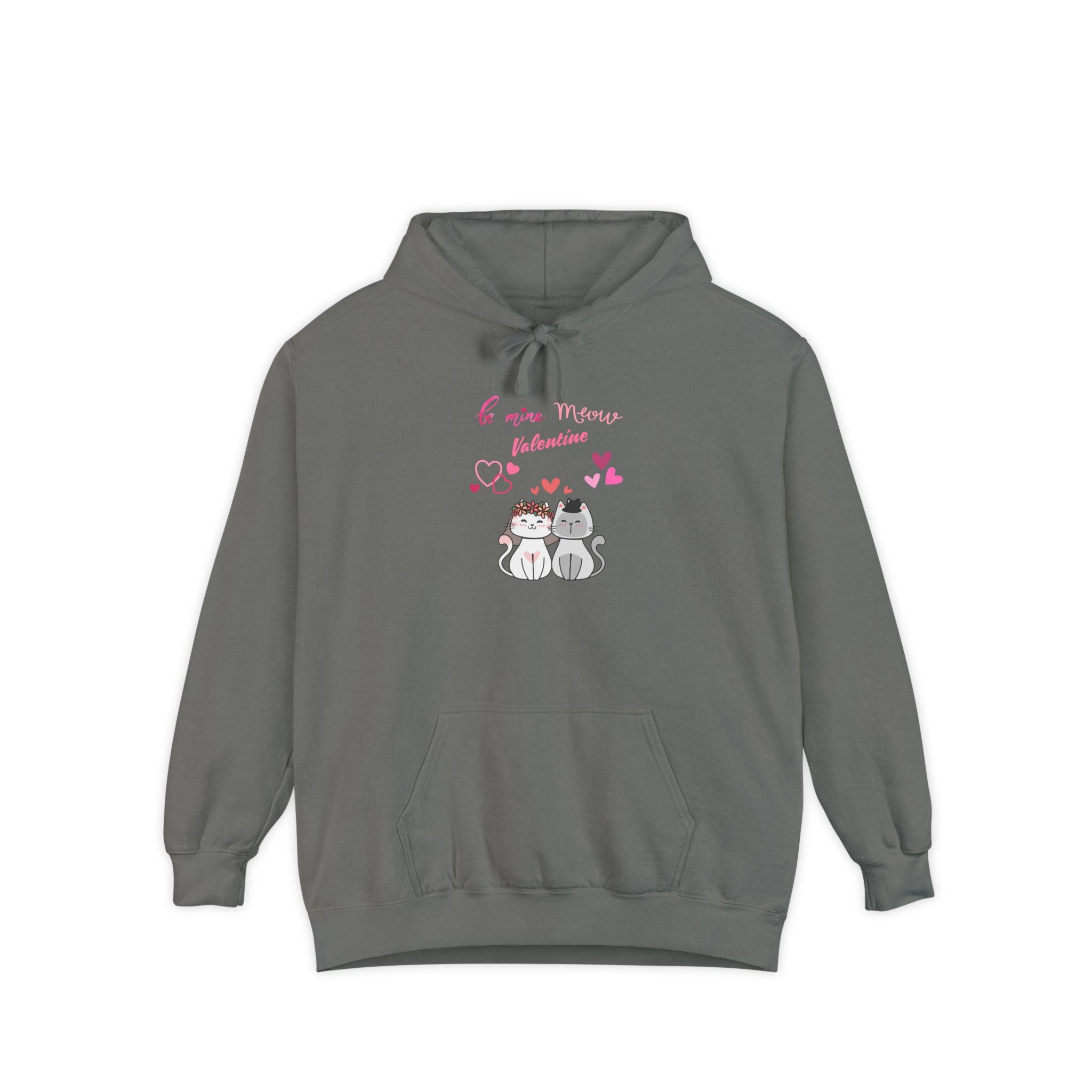 Meow Valentine's Day Unisex Garment-Dyed Hoodie