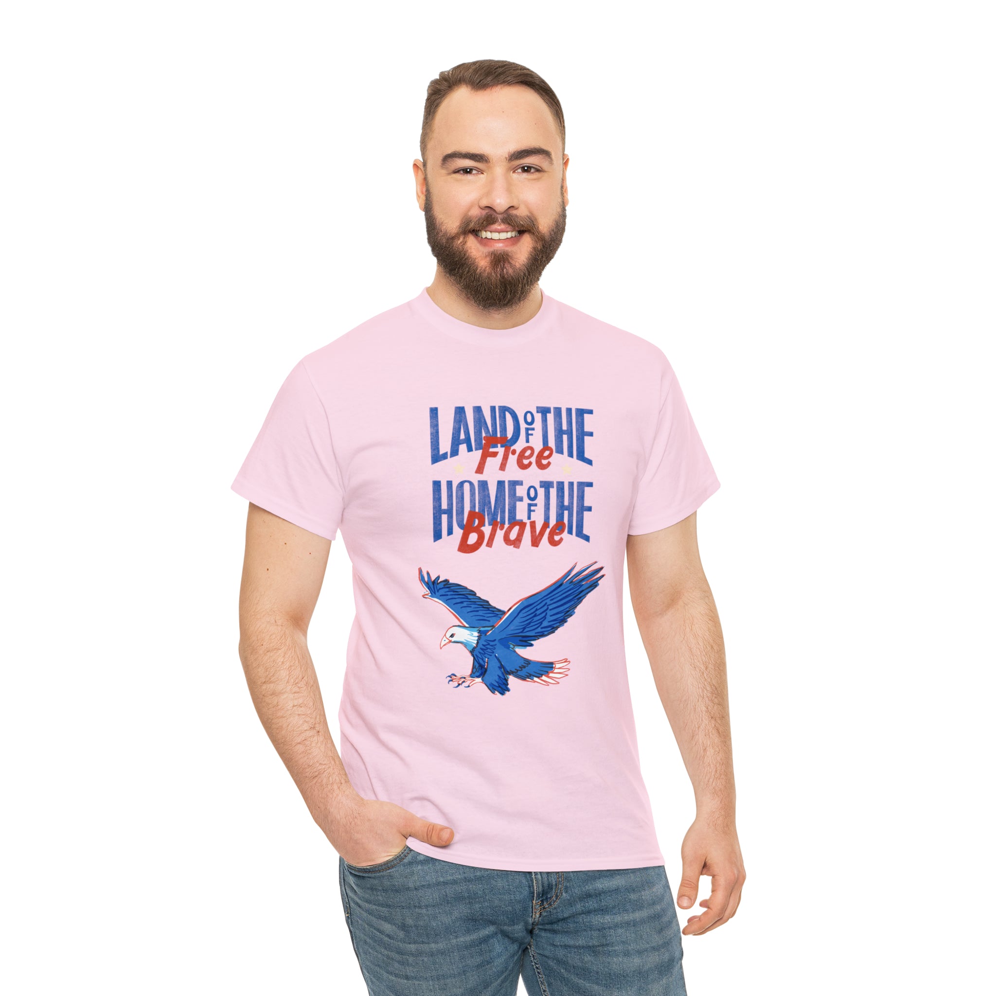 Land Of The Free Home Of The Brave Unisex Heavy Cotton Tee