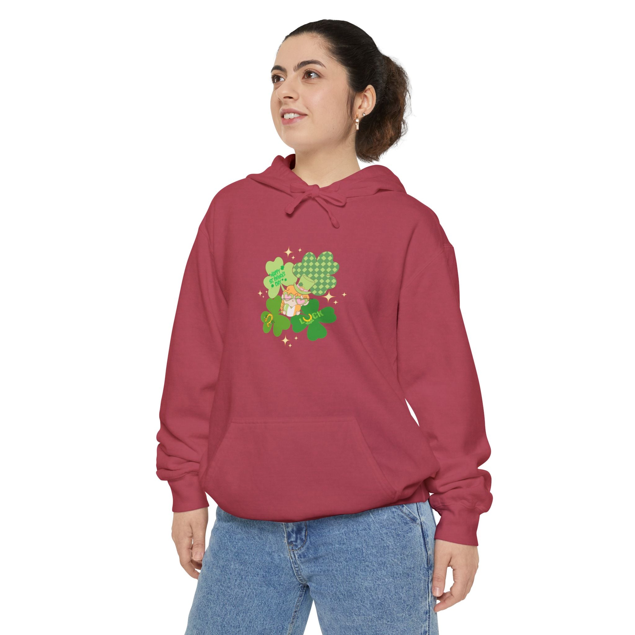 Retro St.Paddy's Day Unisex Garment-Dyed Hoodie