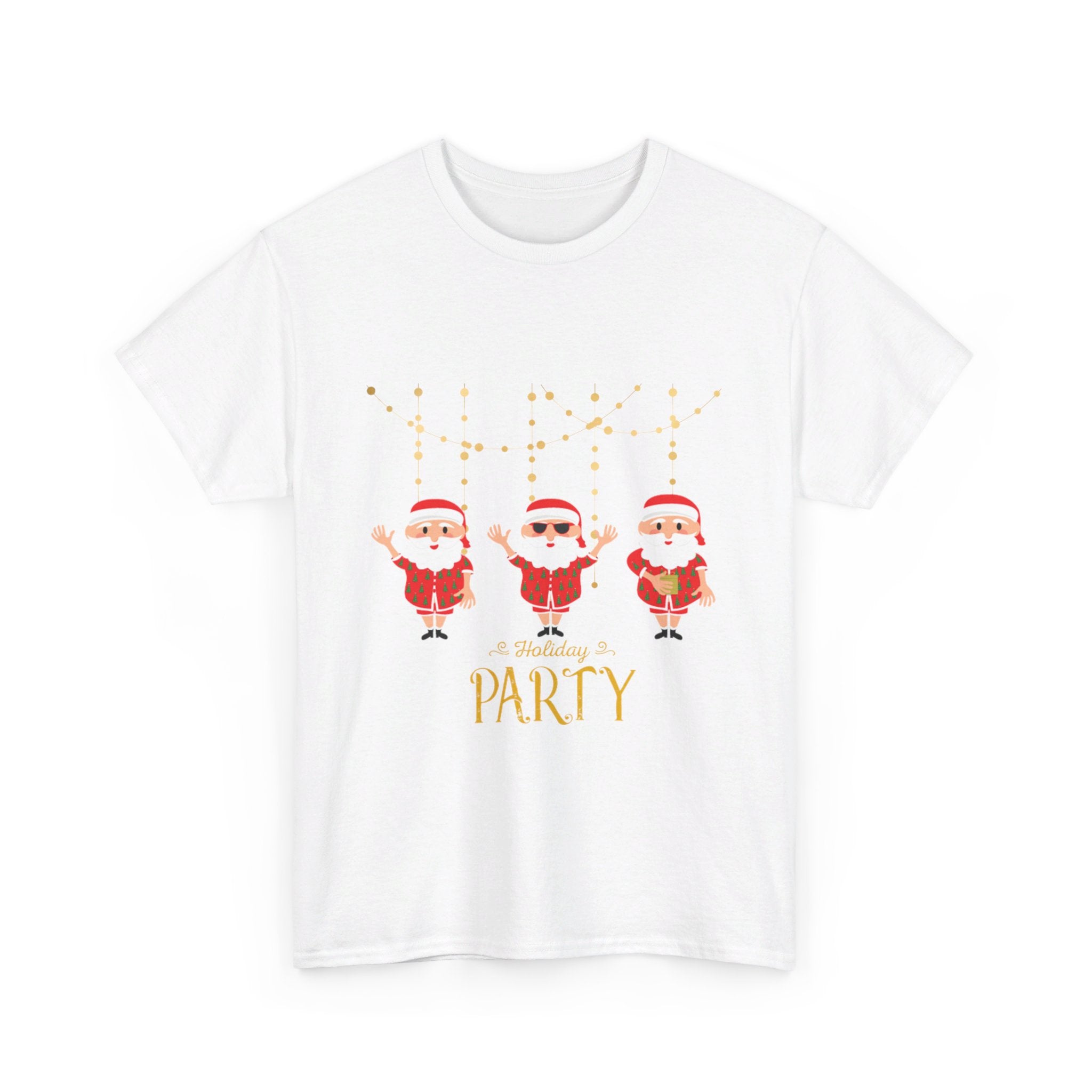 Santa's Holiday Party Unisex Heavy Cotton Tee