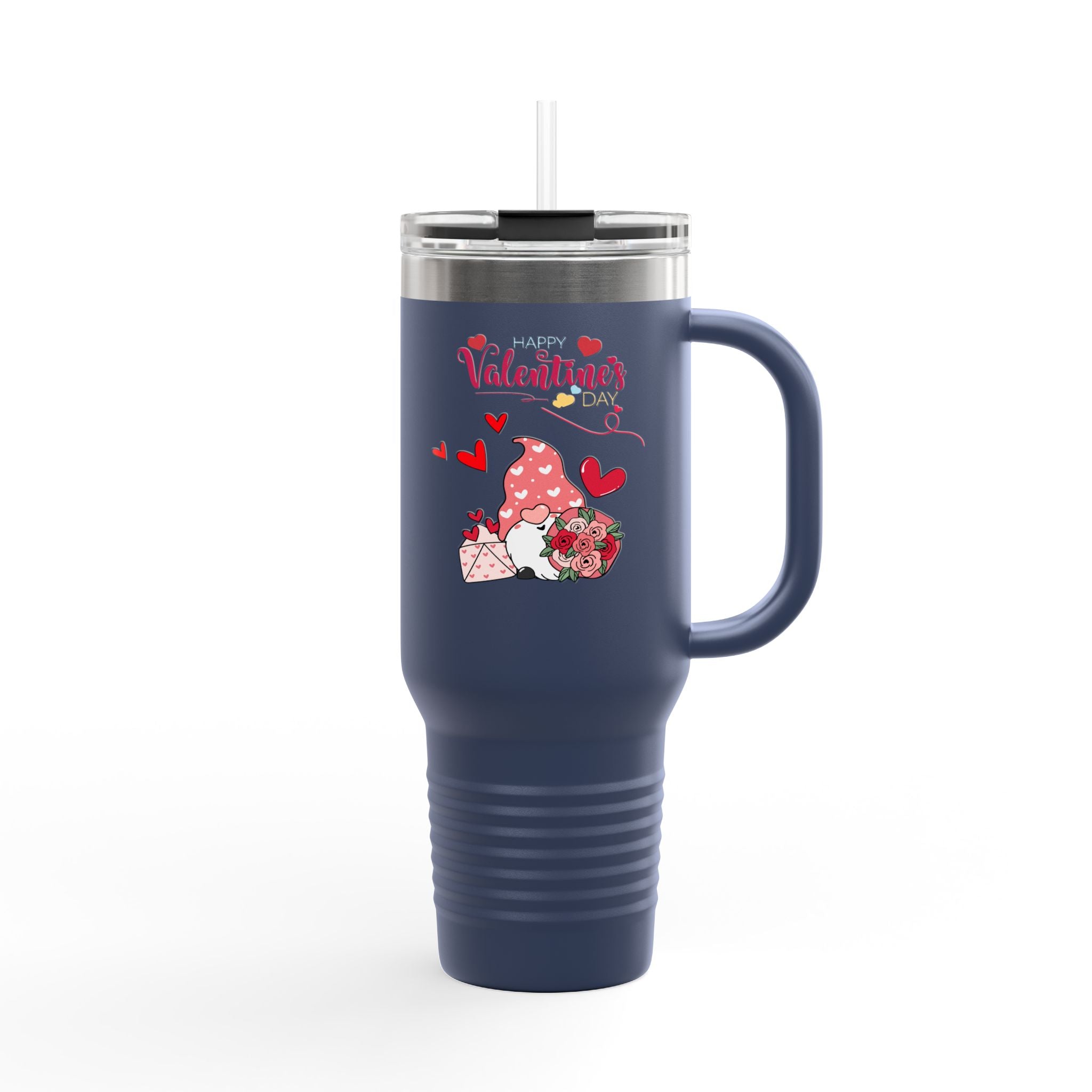 Gnome Valentine's Day Insulated Travel Mug, 40oz