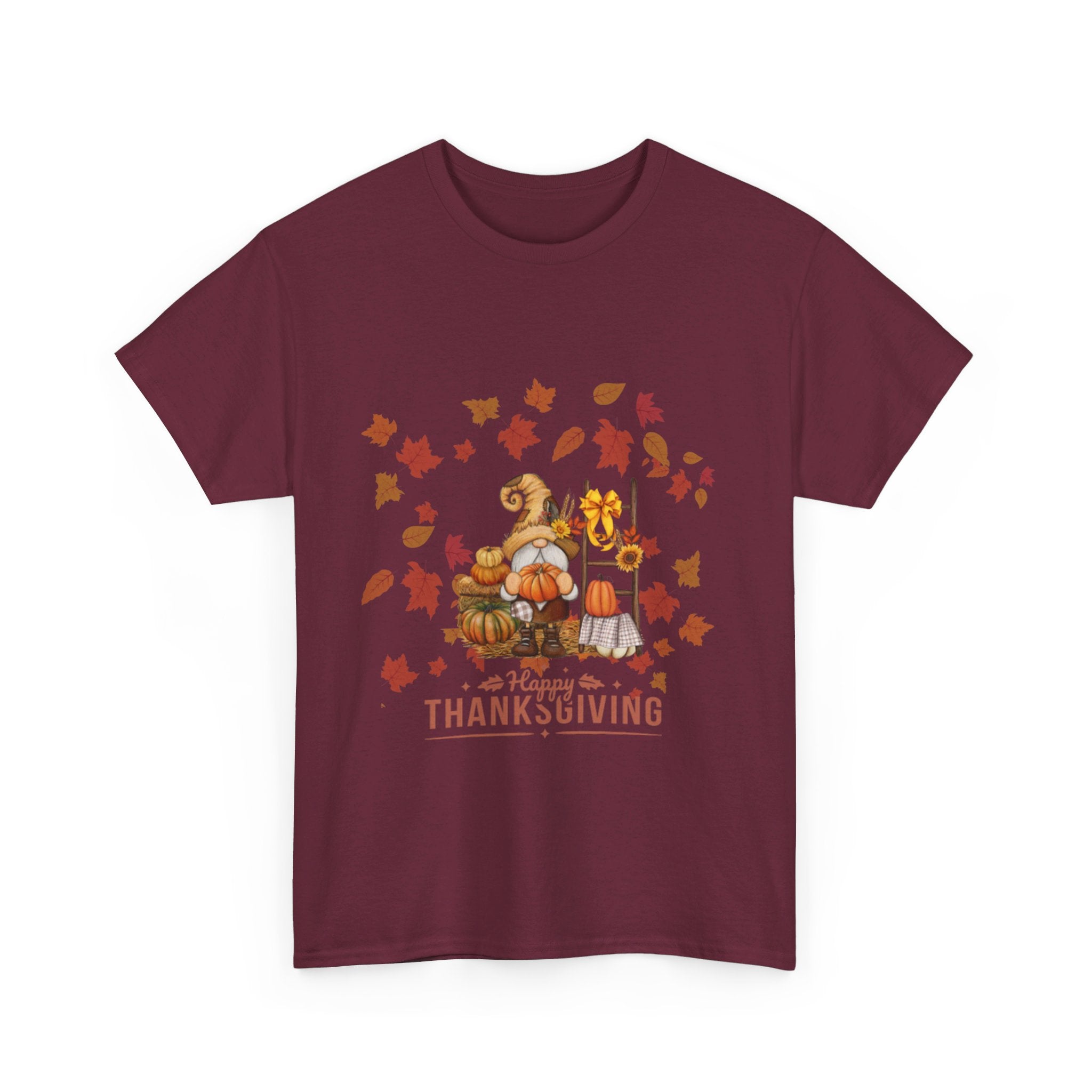 Gnome Happy Thanksgiving Unisex Heavy Cotton Tee