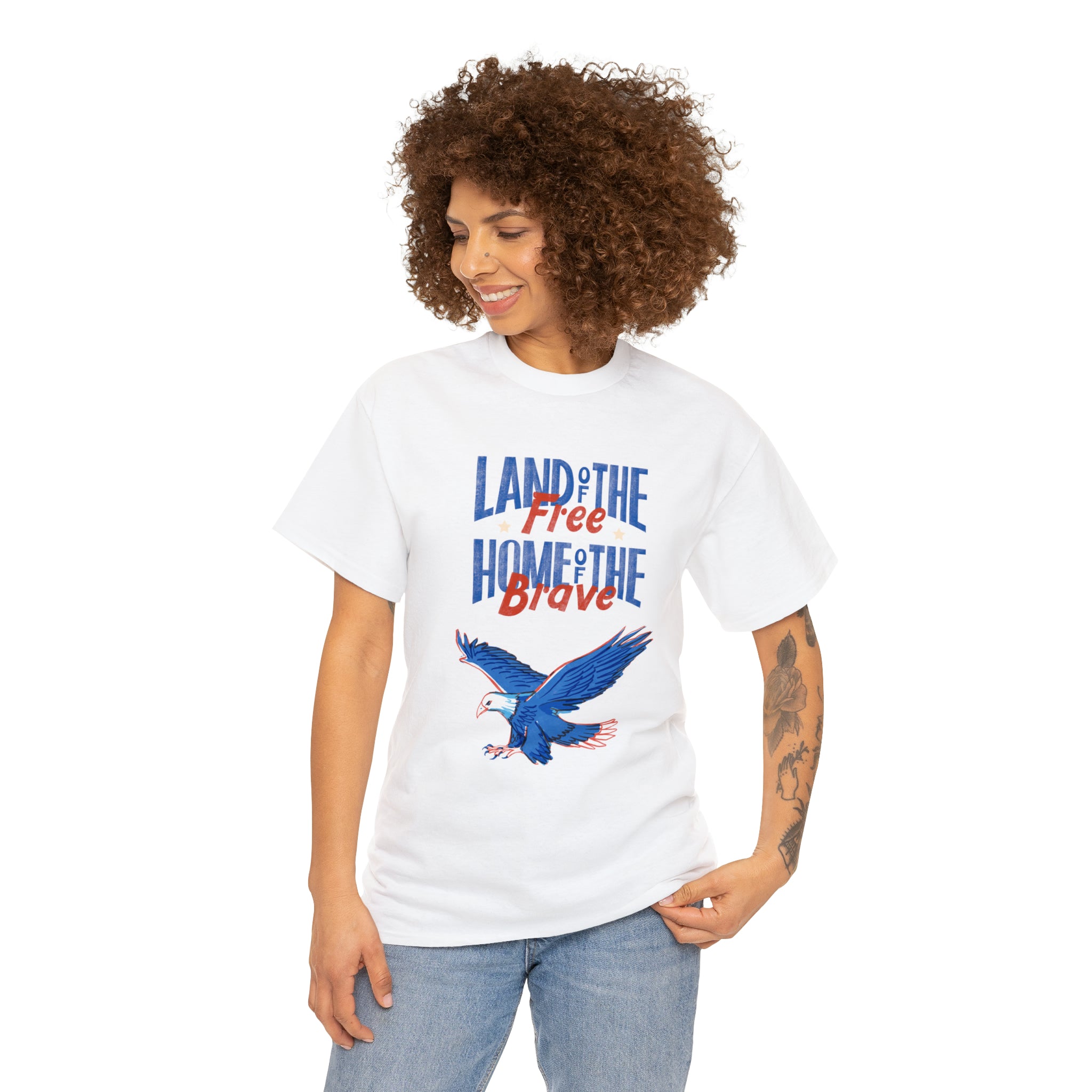 Land Of The Free Home Of The Brave Unisex Heavy Cotton Tee