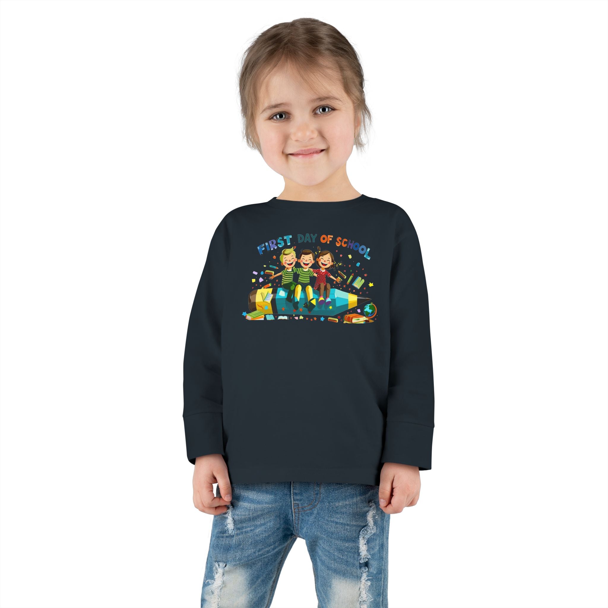 First Day of School Toddler Long Sleeve Tee