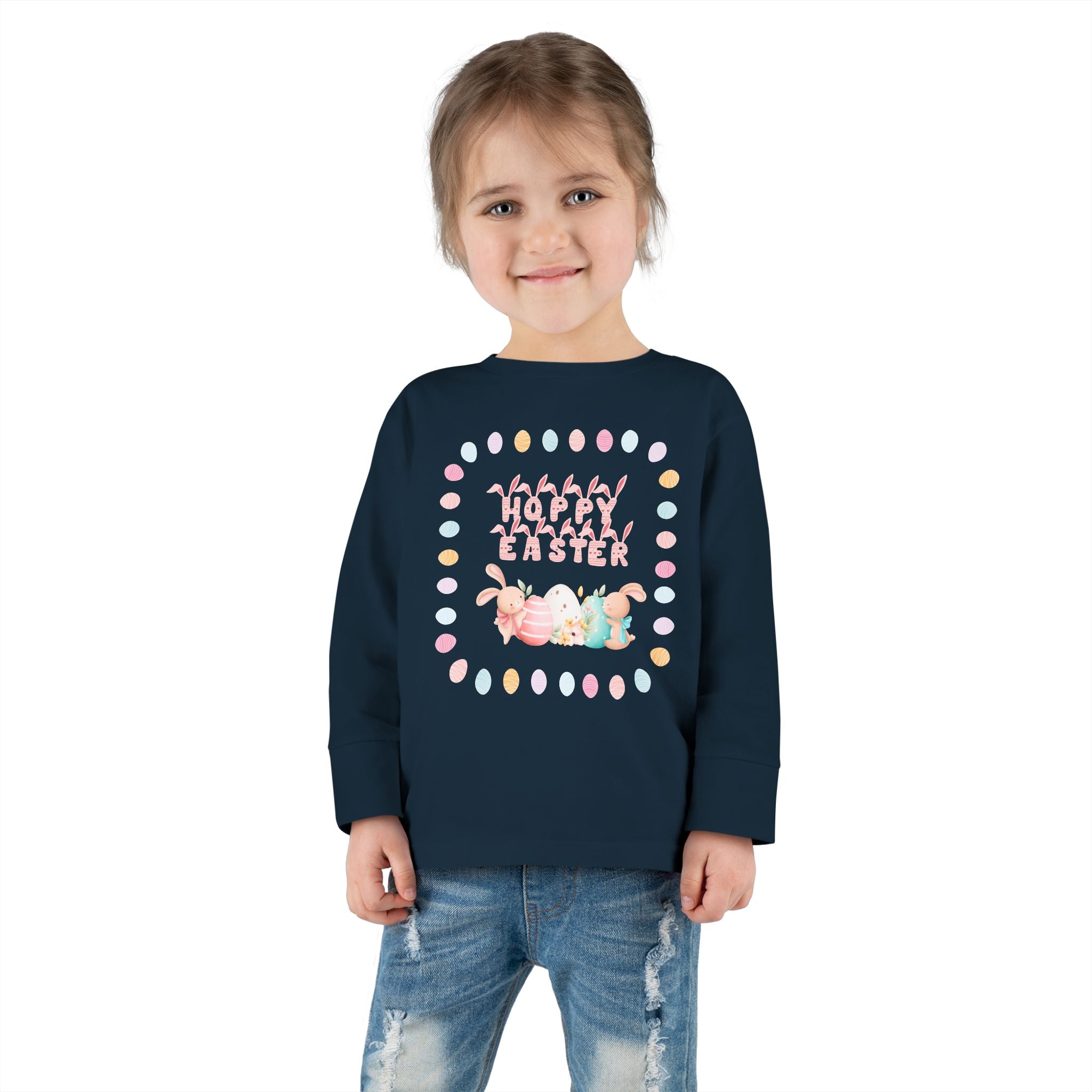 Hoppy Easter Toddler Long Sleeve Tee