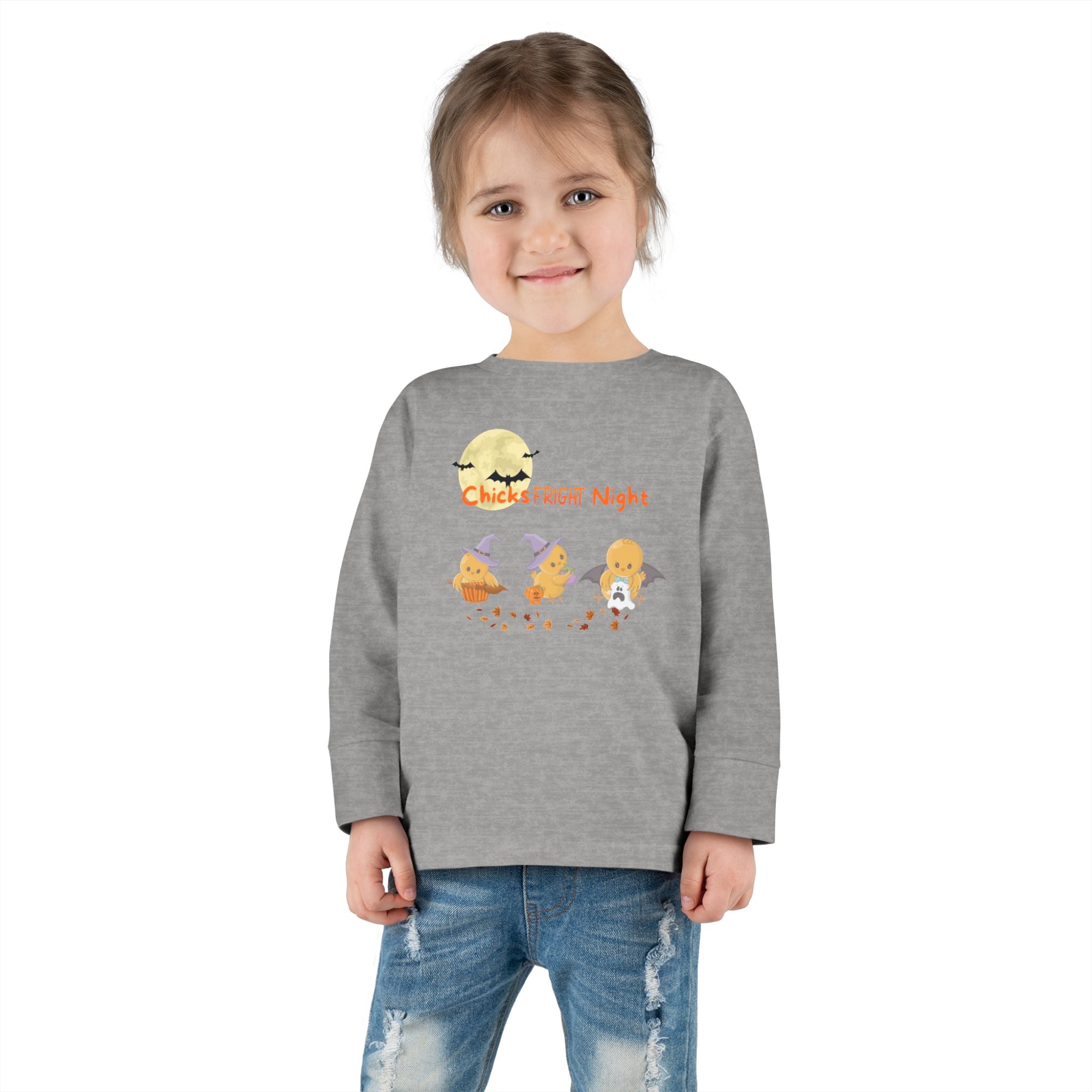 Chicks Fright Night Toddler Long Sleeve Tee