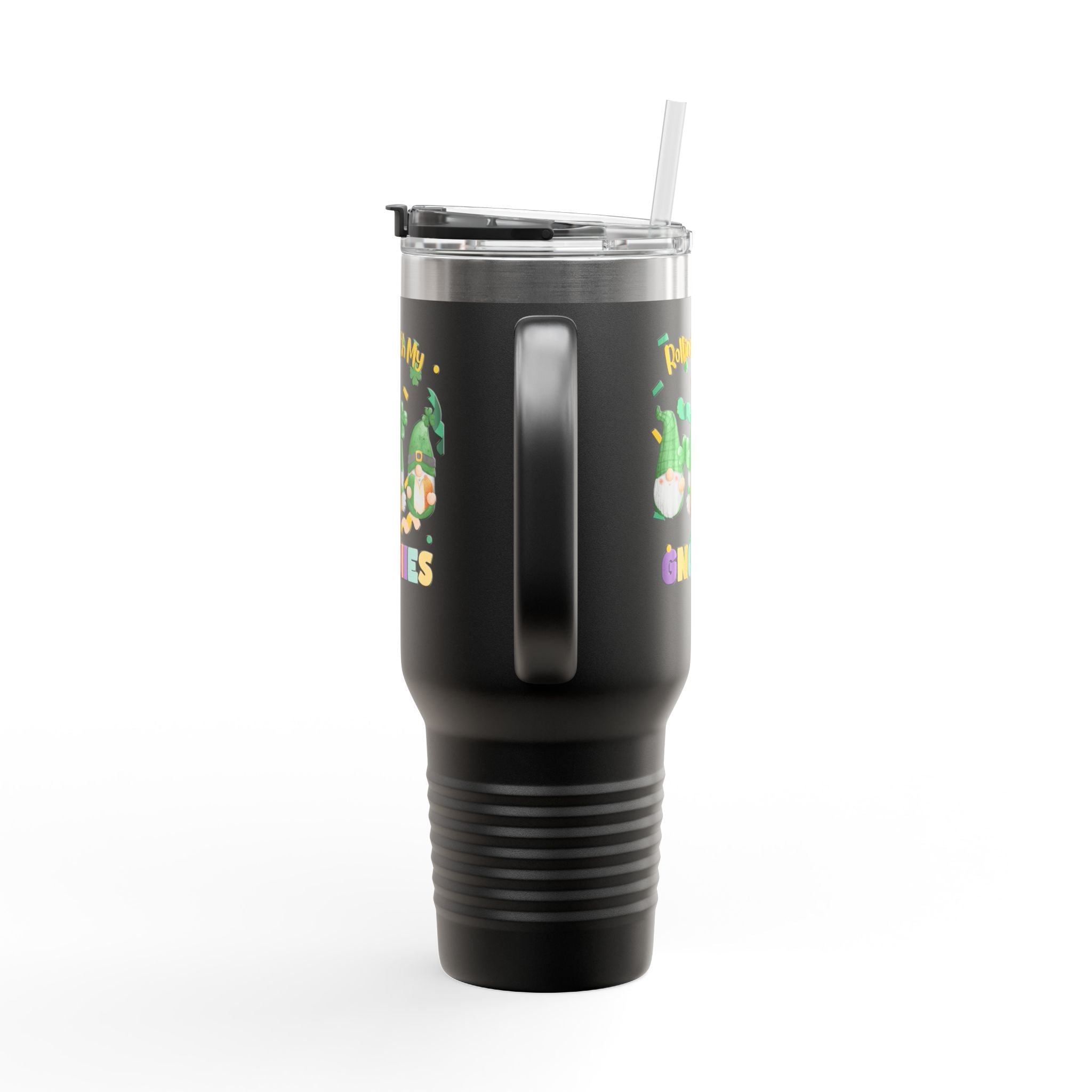 Rolling With My Gnomies Insulated Travel Mug - 40oz with Straw