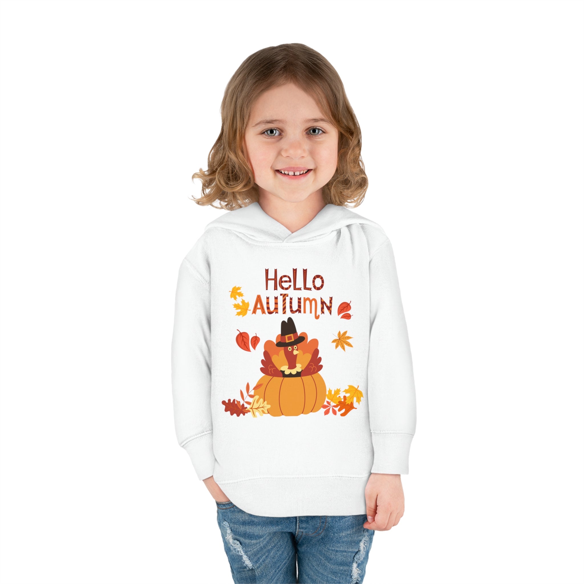 Hello Autumn Toddler Pullover Fleece Hoodie