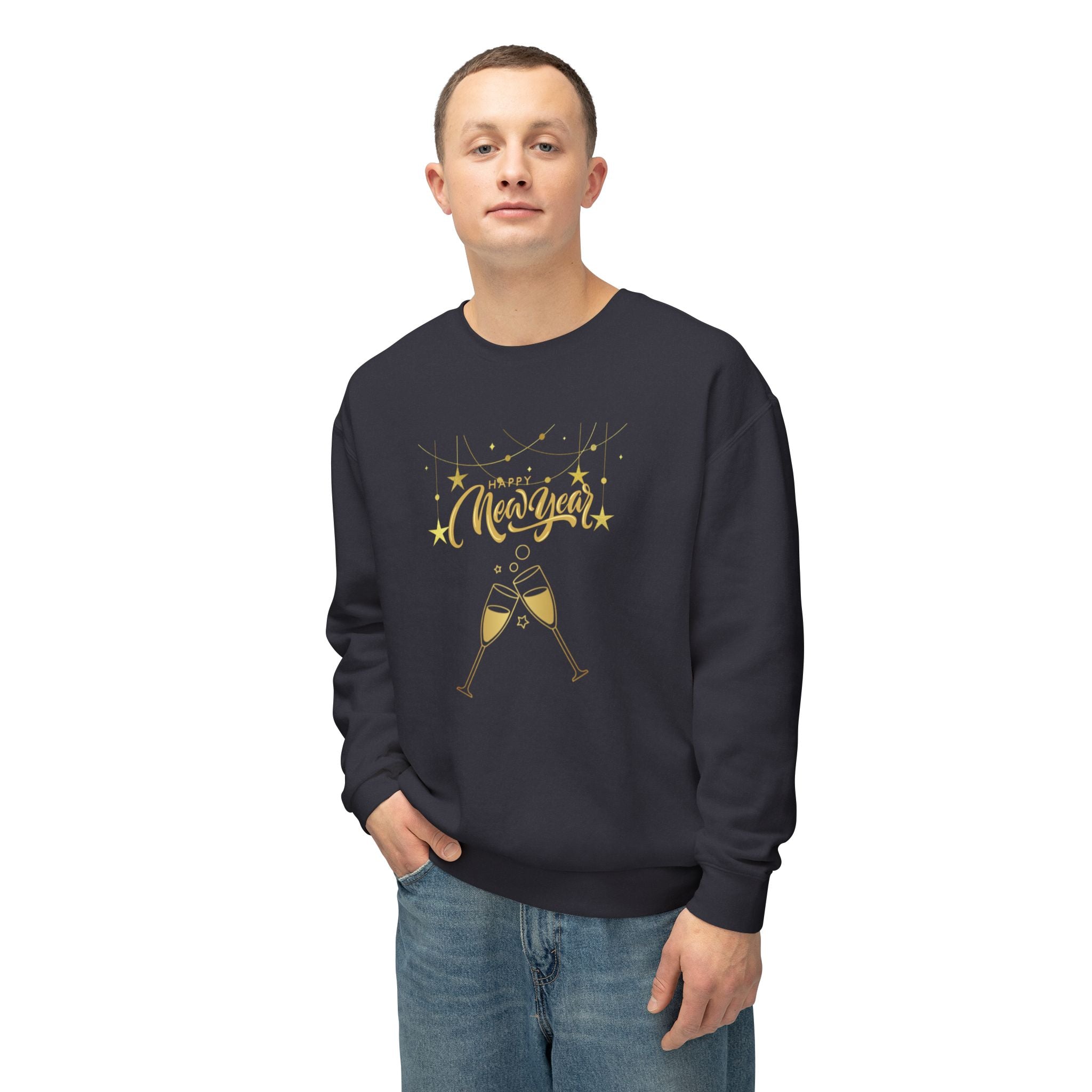 Happy New Year Unisex Lightweight Crewneck Sweatshirt