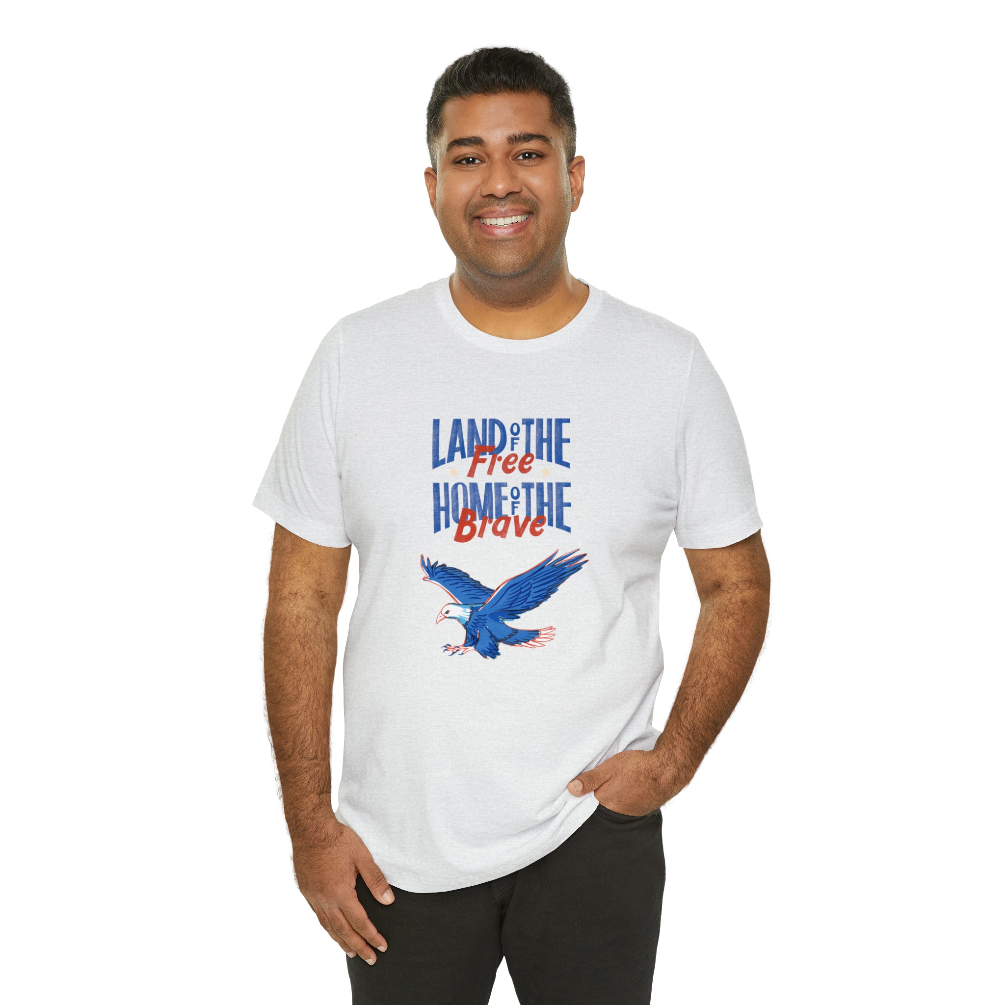 Land Of The Free Home Of The Brave Unisex Jersey Short Sleeve Tee