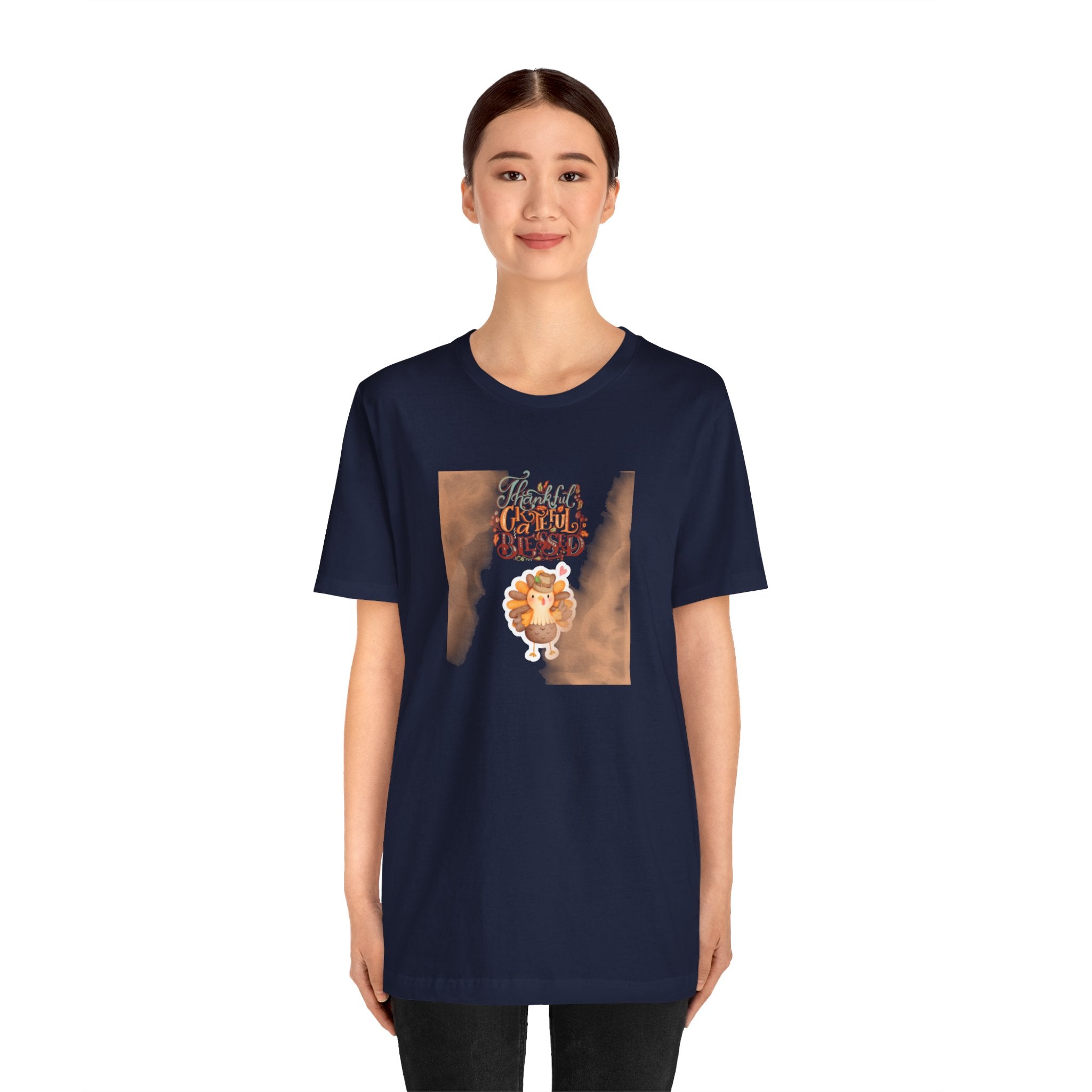 Thankful Grateful Blessed Unisex Jersey Short Sleeve Tee