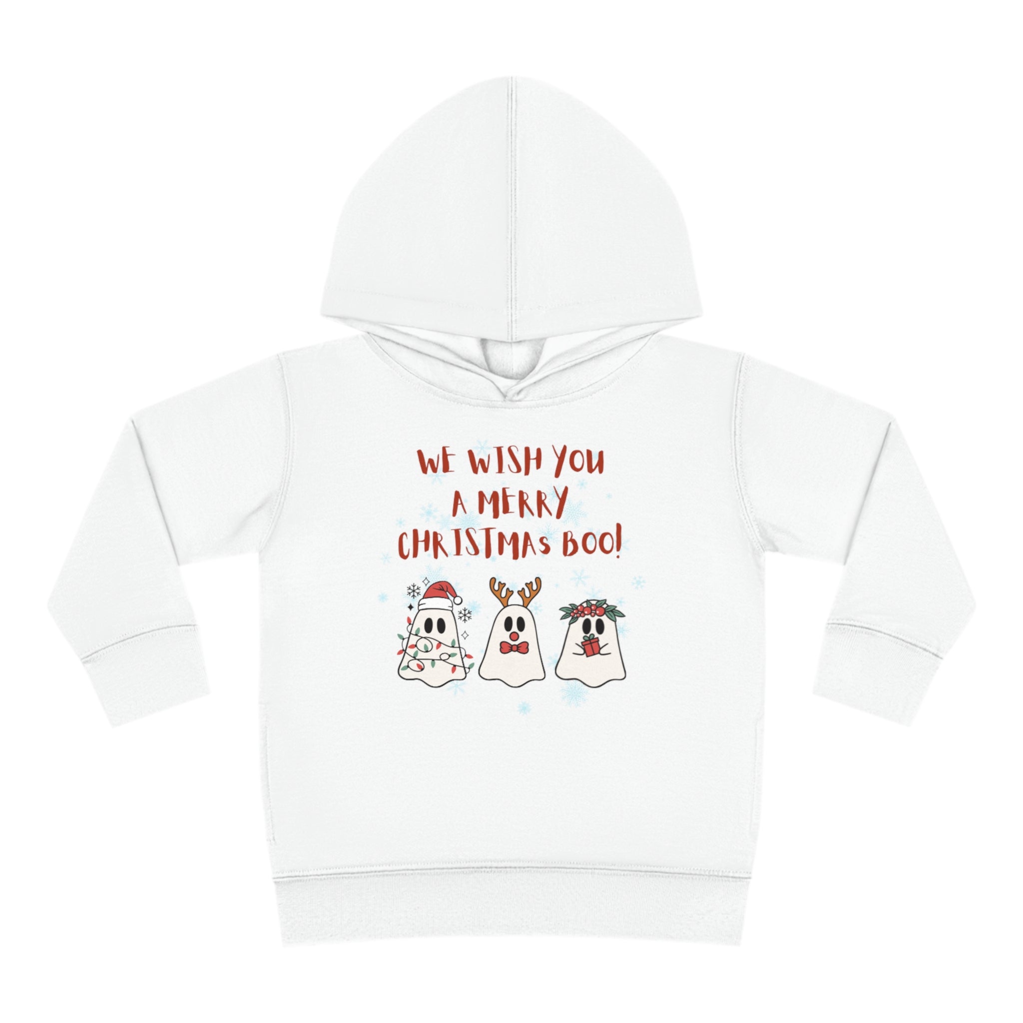We Wish You A Merry Christmas Boo Toddler Pullover Fleece Hoodie
