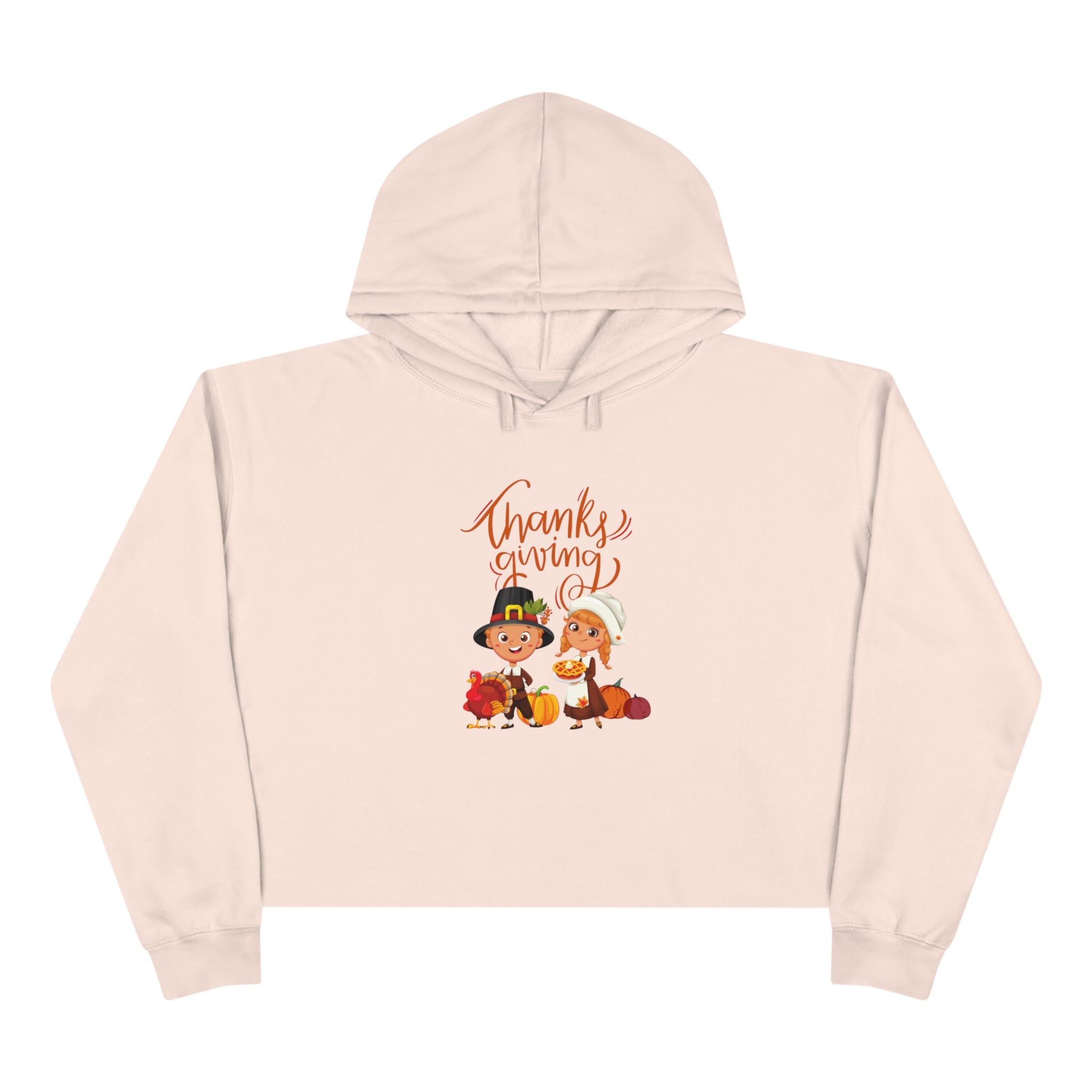 Happy Thanksgiving Crop Hoodie