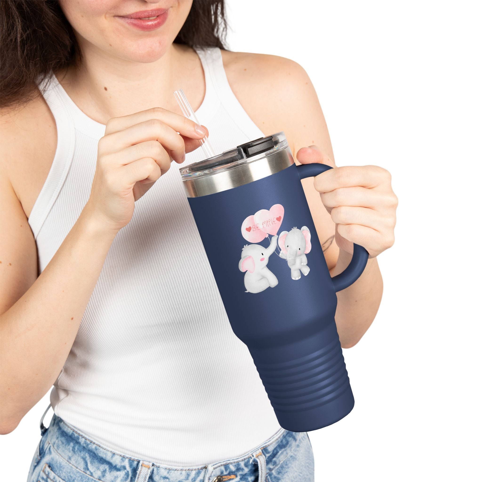Be Mine Love  Insulated Travel Mug - 40oz - Perfect for Kids & Animal Lovers
