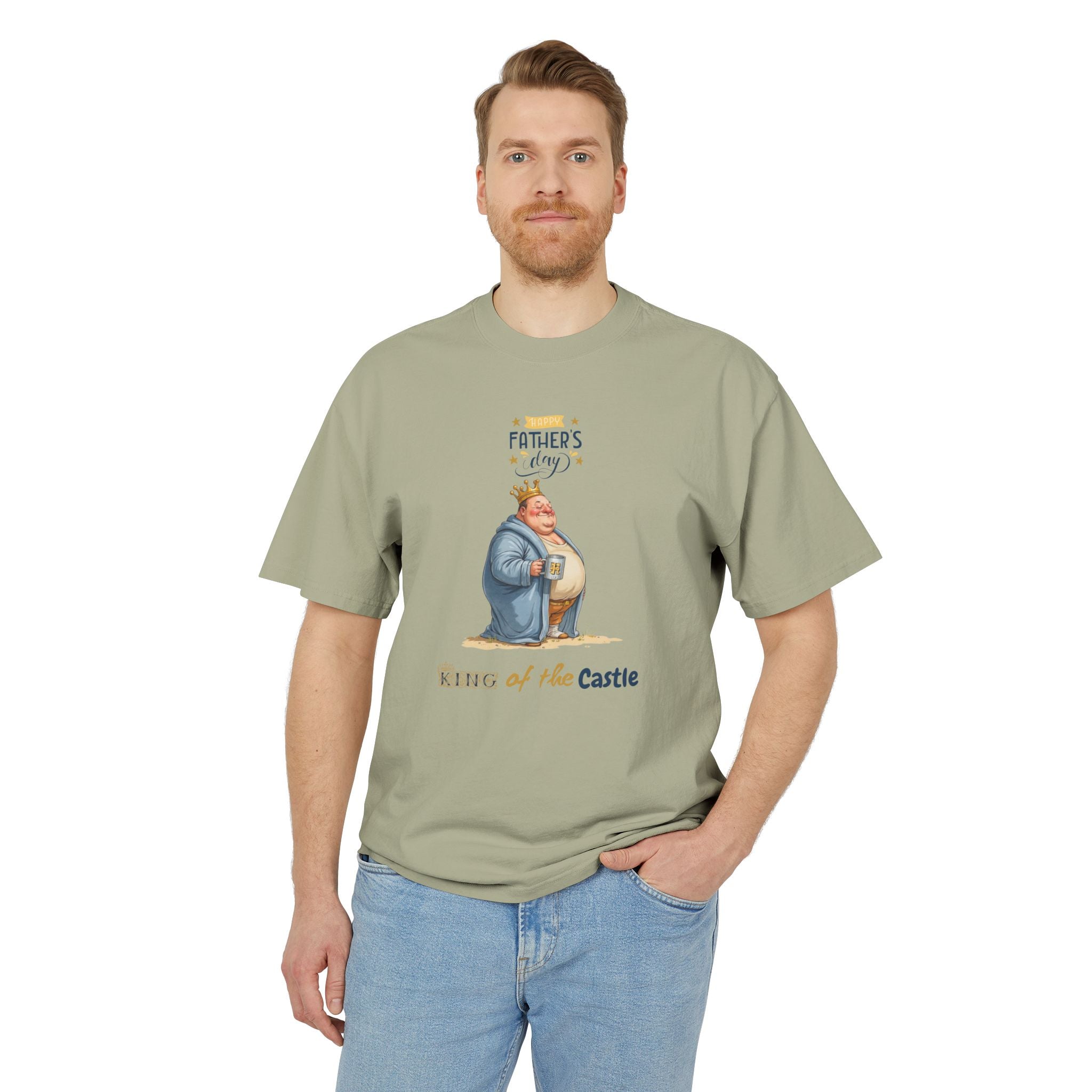Father's Day King of the Castle Tee, Unisex Heavy Faded Tee