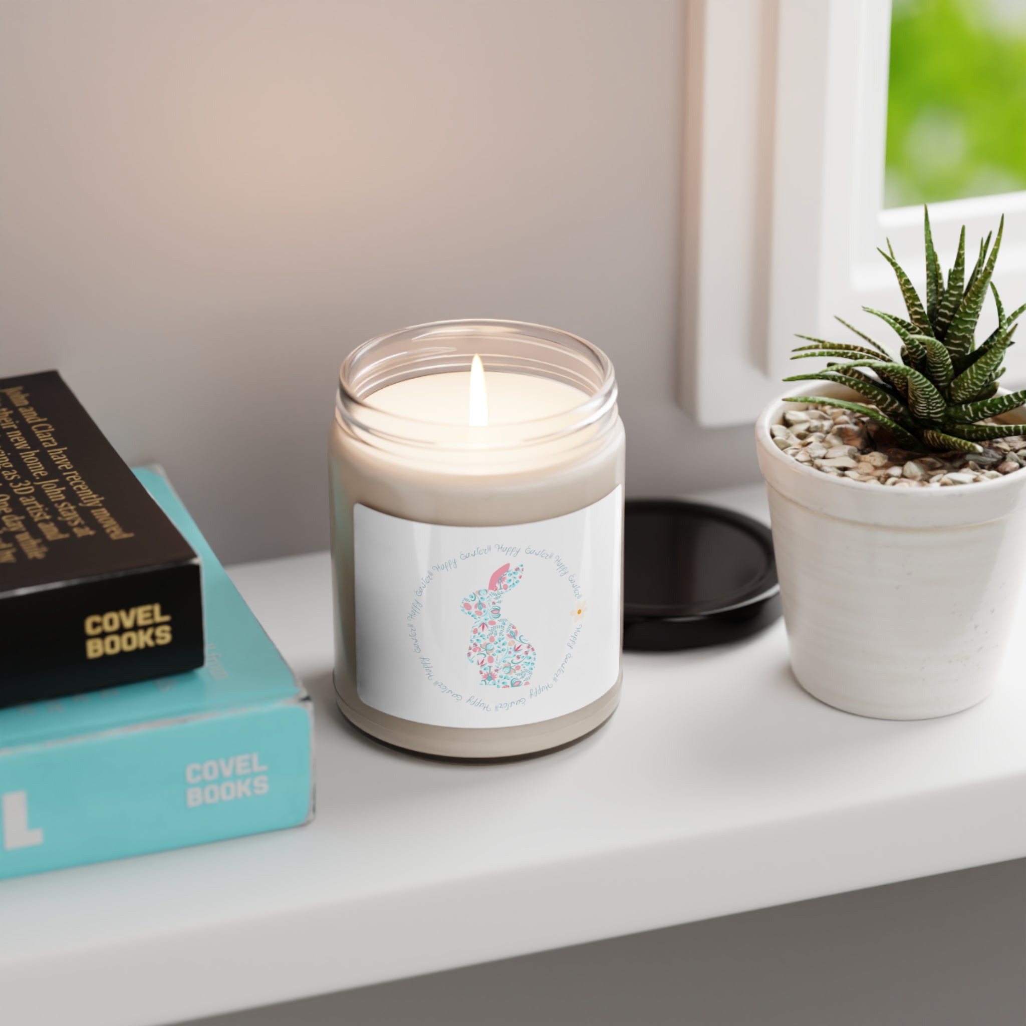 Happy Easter Rabbit Day Scented Soy Candle, 9oz