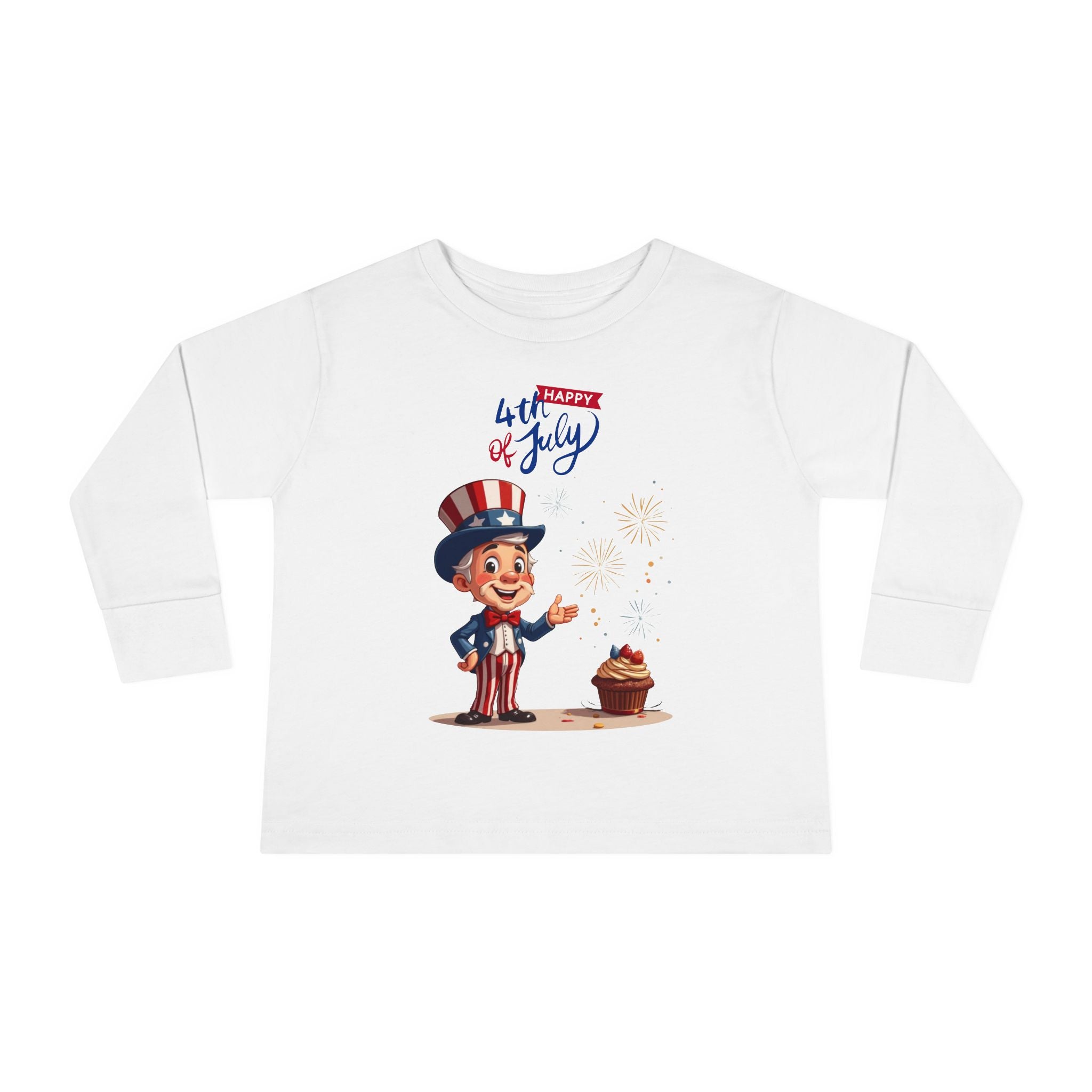 Uncle Sam 4th of July Toddler Long Sleeve Tee