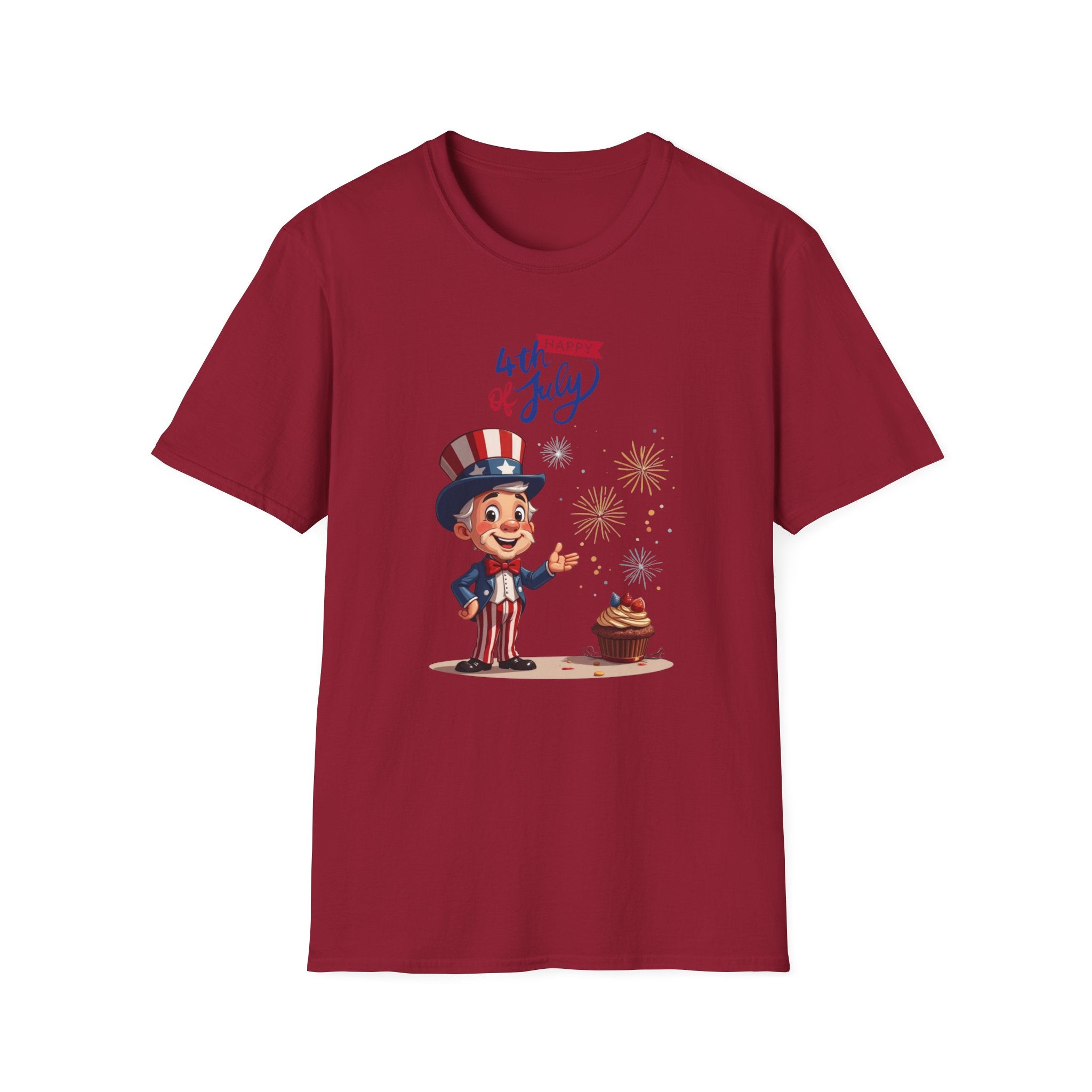 Uncle Sam Happy 4th of July Unisex Soft-style T-Shirt