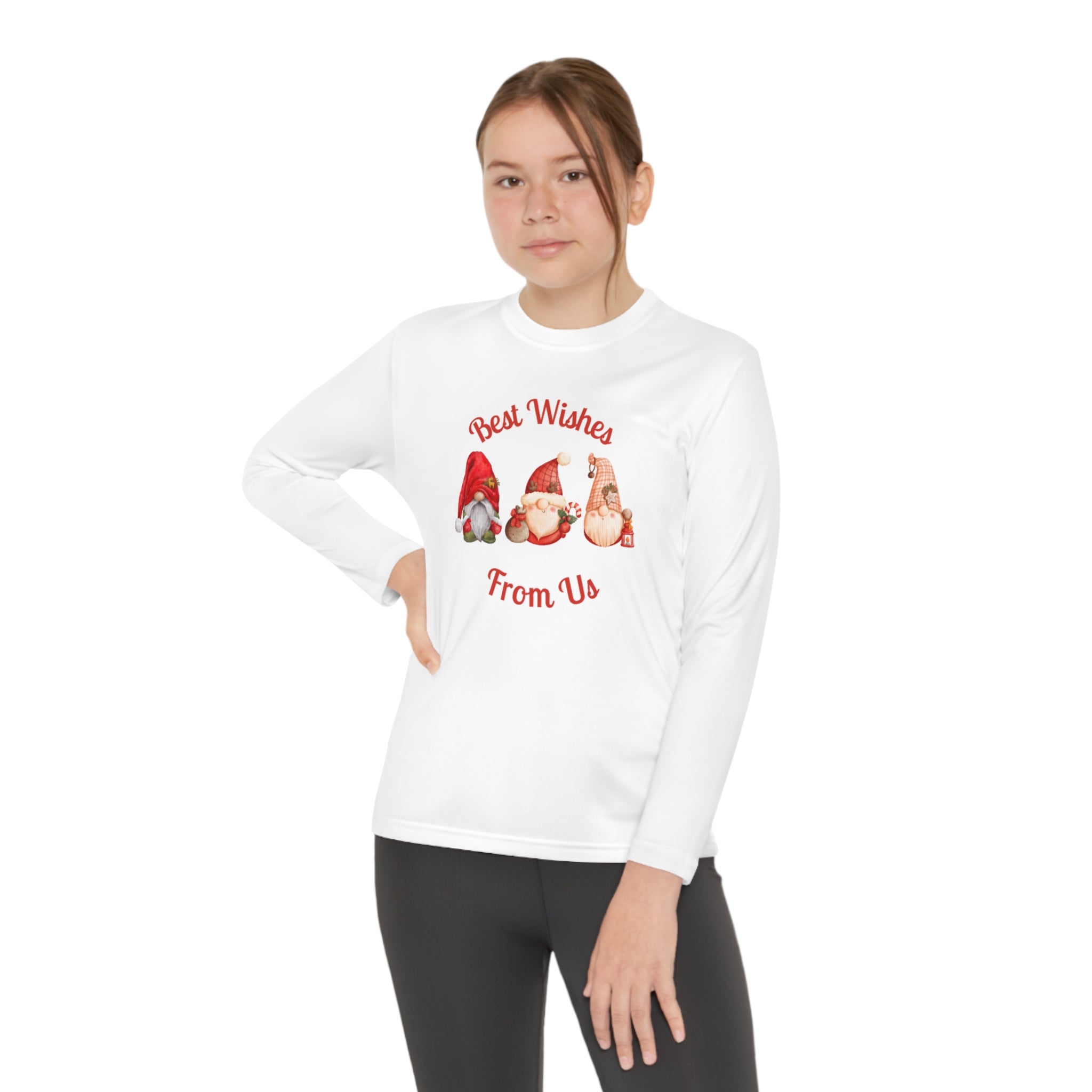 Gnome Best Wishes Youth Long Sleeve Competitor Tee