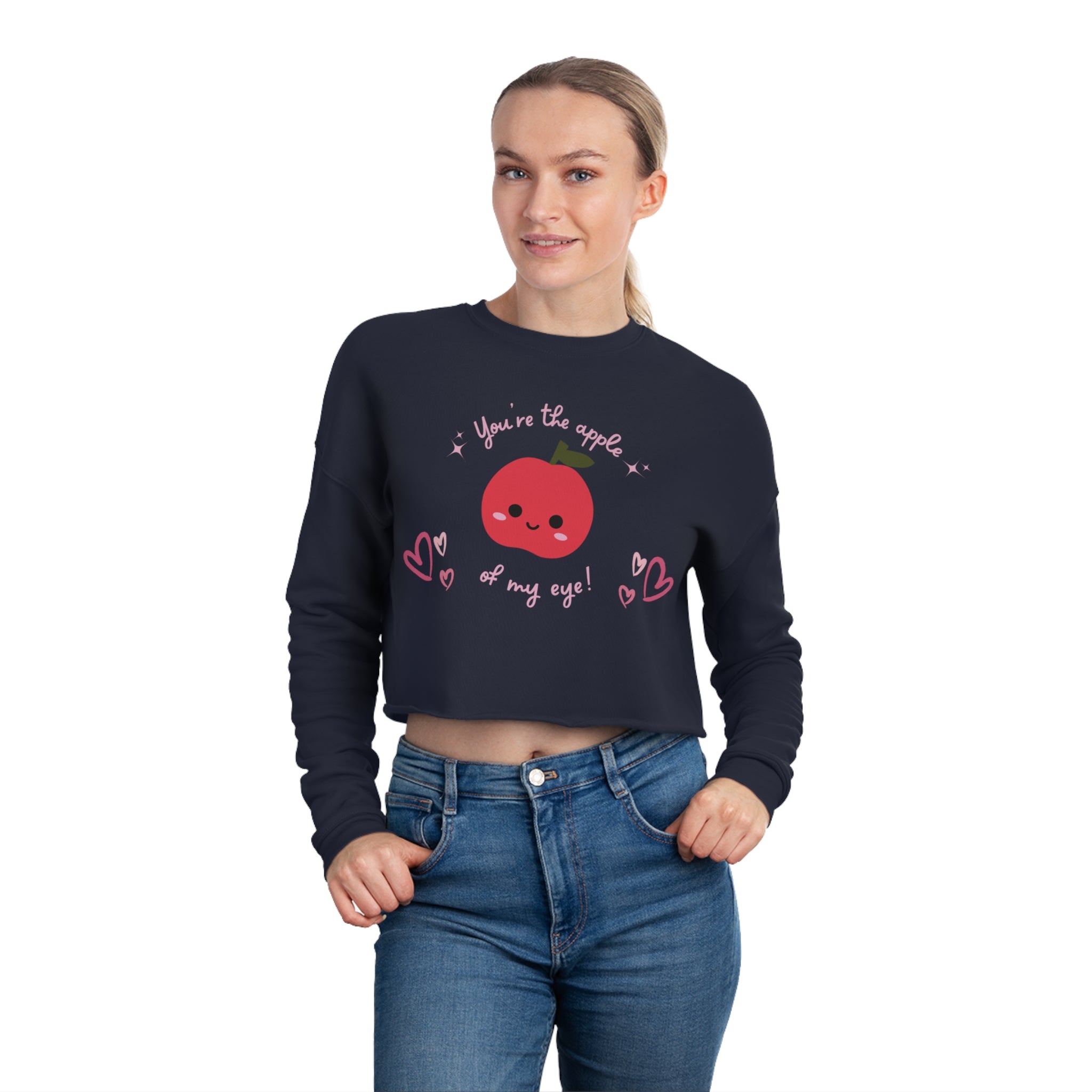 You Are The Apple Of My Eyes Women's Cropped Sweatshirt