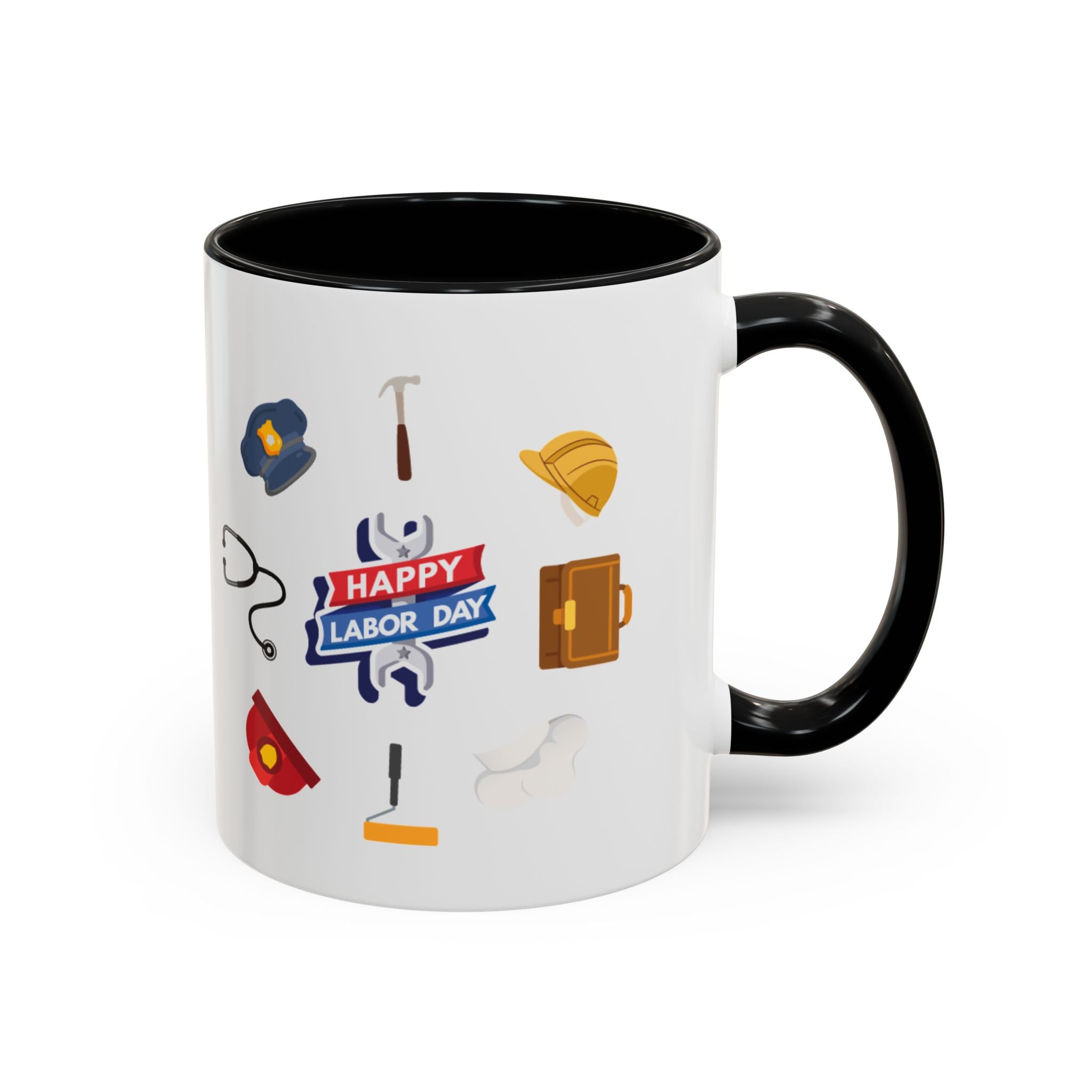 Happy Labor Day Wishes Accent Coffee Mug (11, 15oz)