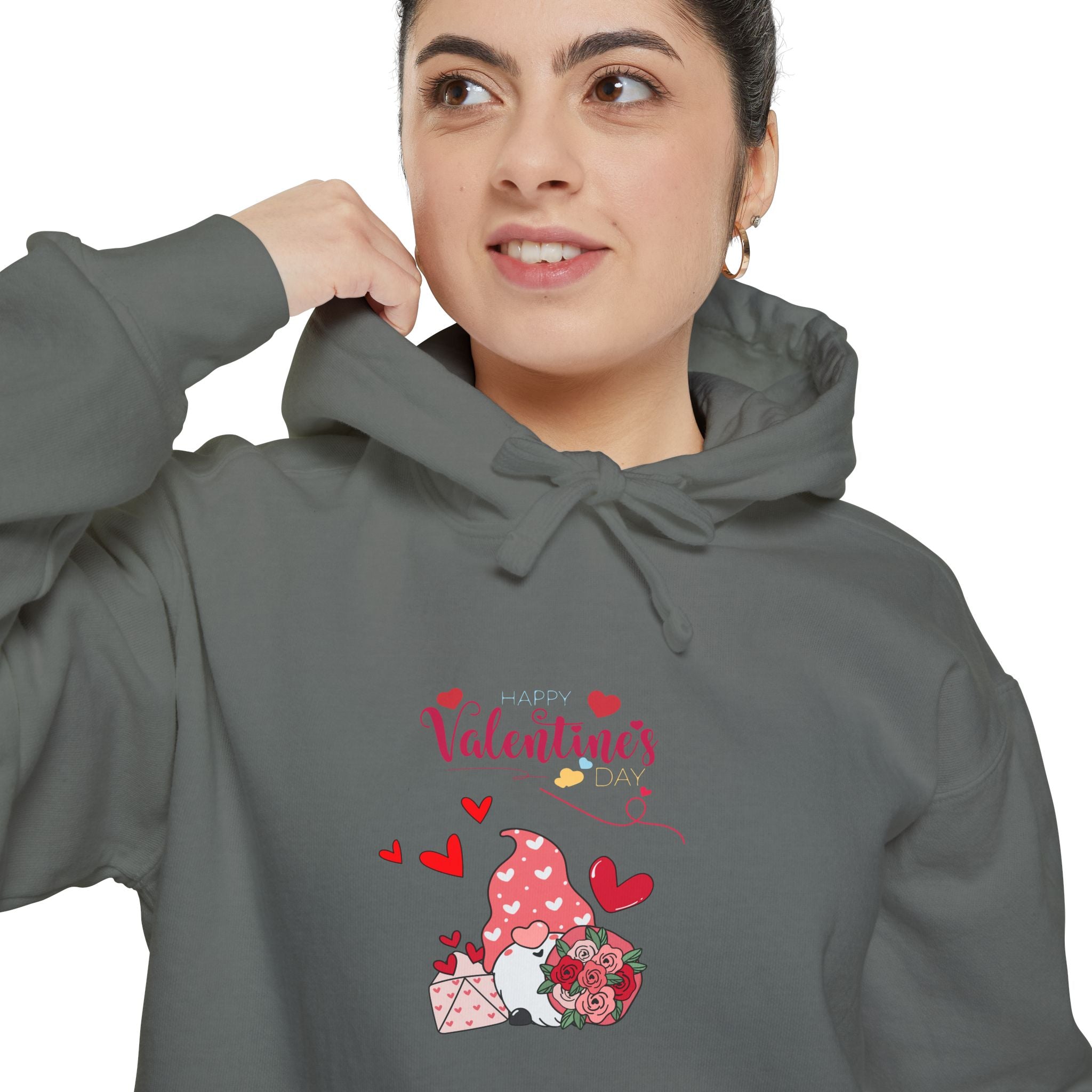 Gnome Valentine's Day Unisex Garment-Dyed Hoodie
