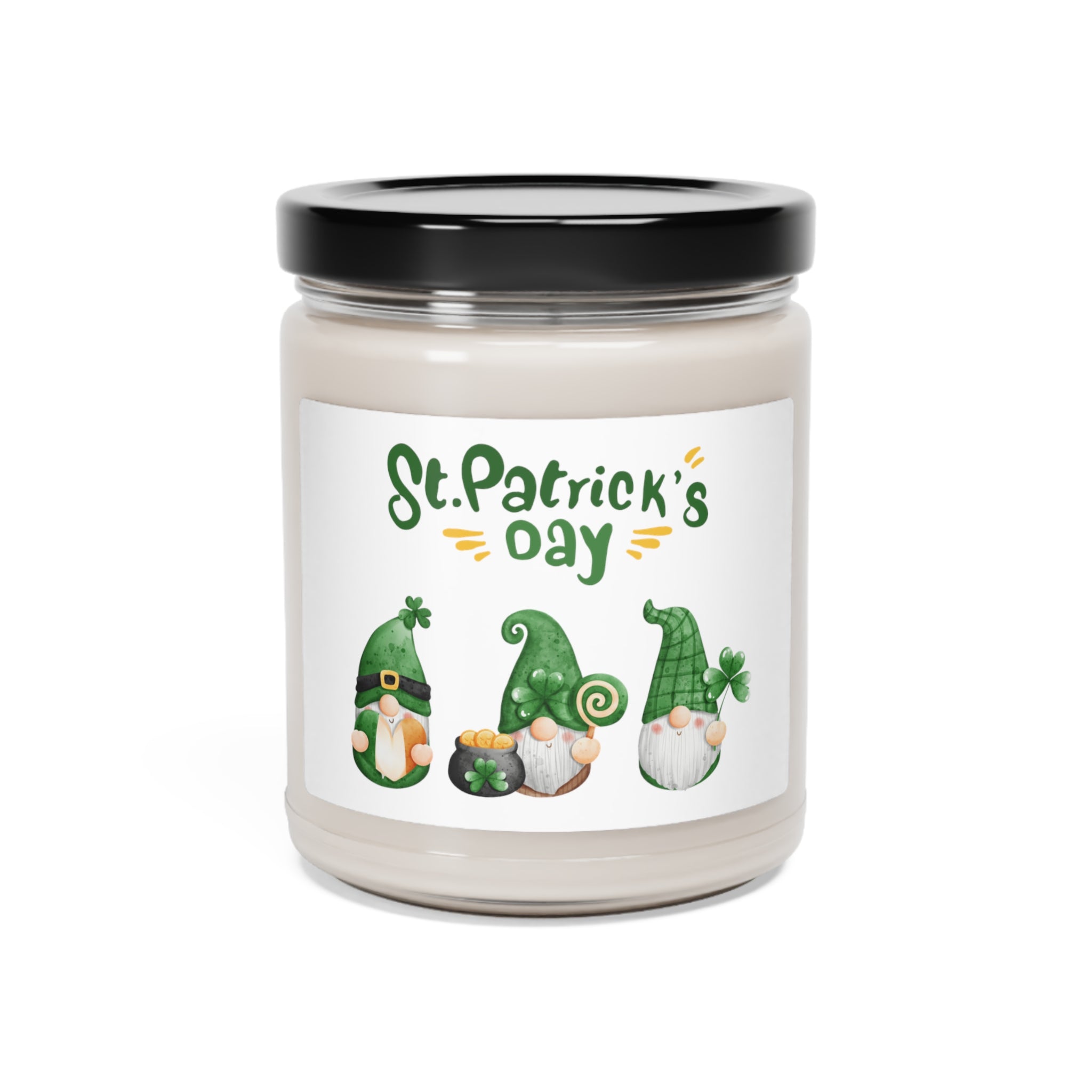 St Patty's Day Gnome Scented Soy Candle, 9oz