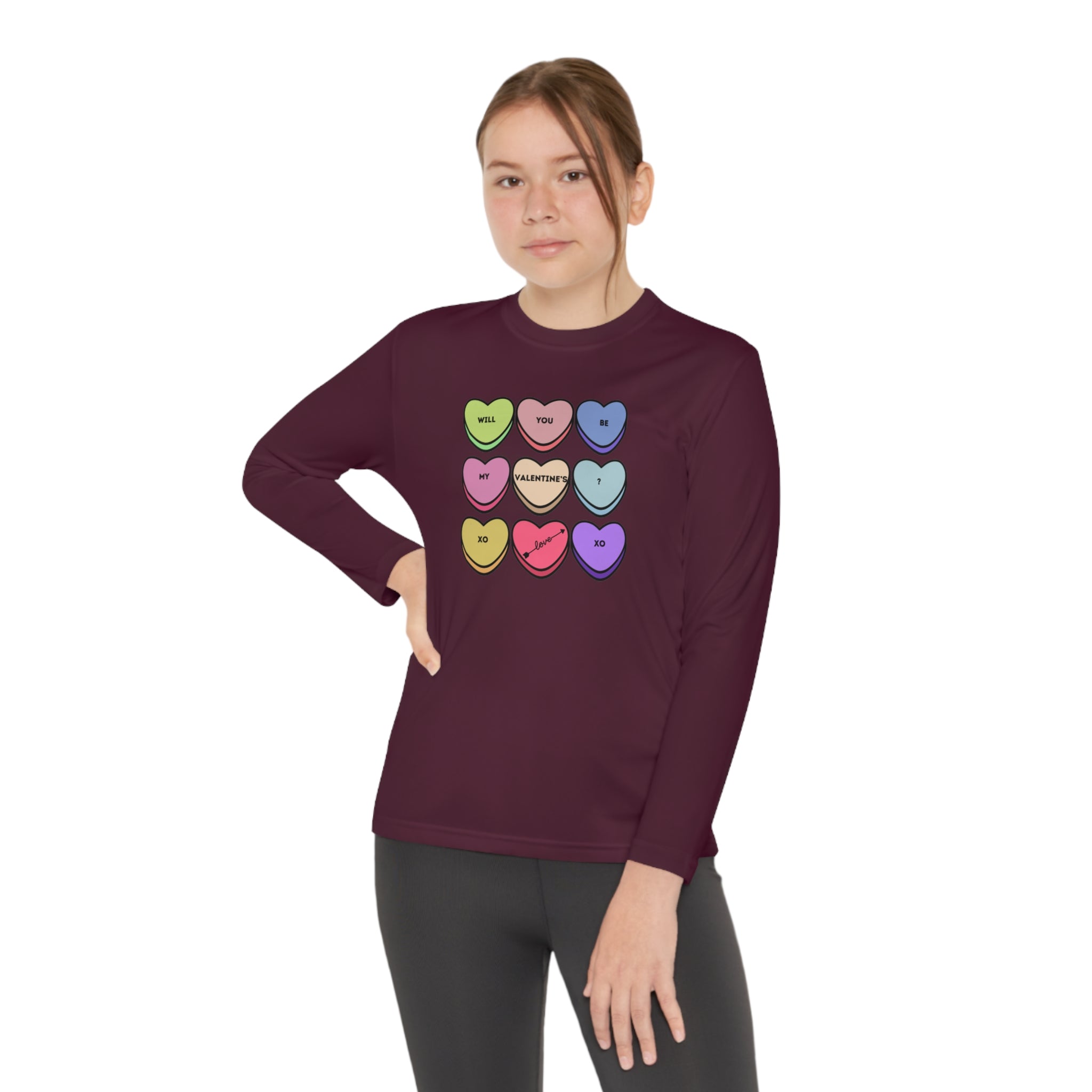 Will You Be My Valentine? Youth Long Sleeve Competitor Tee