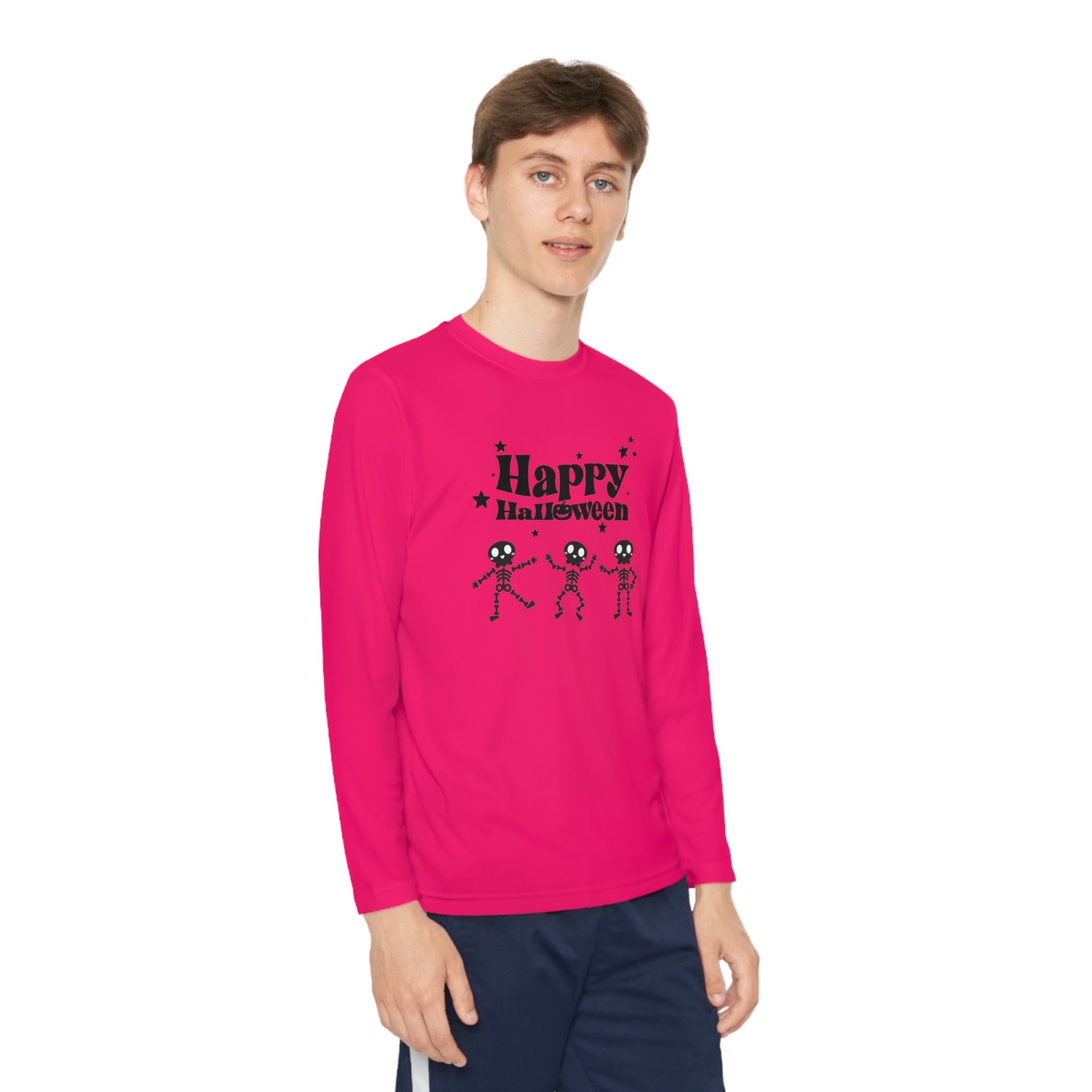 Happy Halloween Crew Youth Long Sleeve Competitor Tee