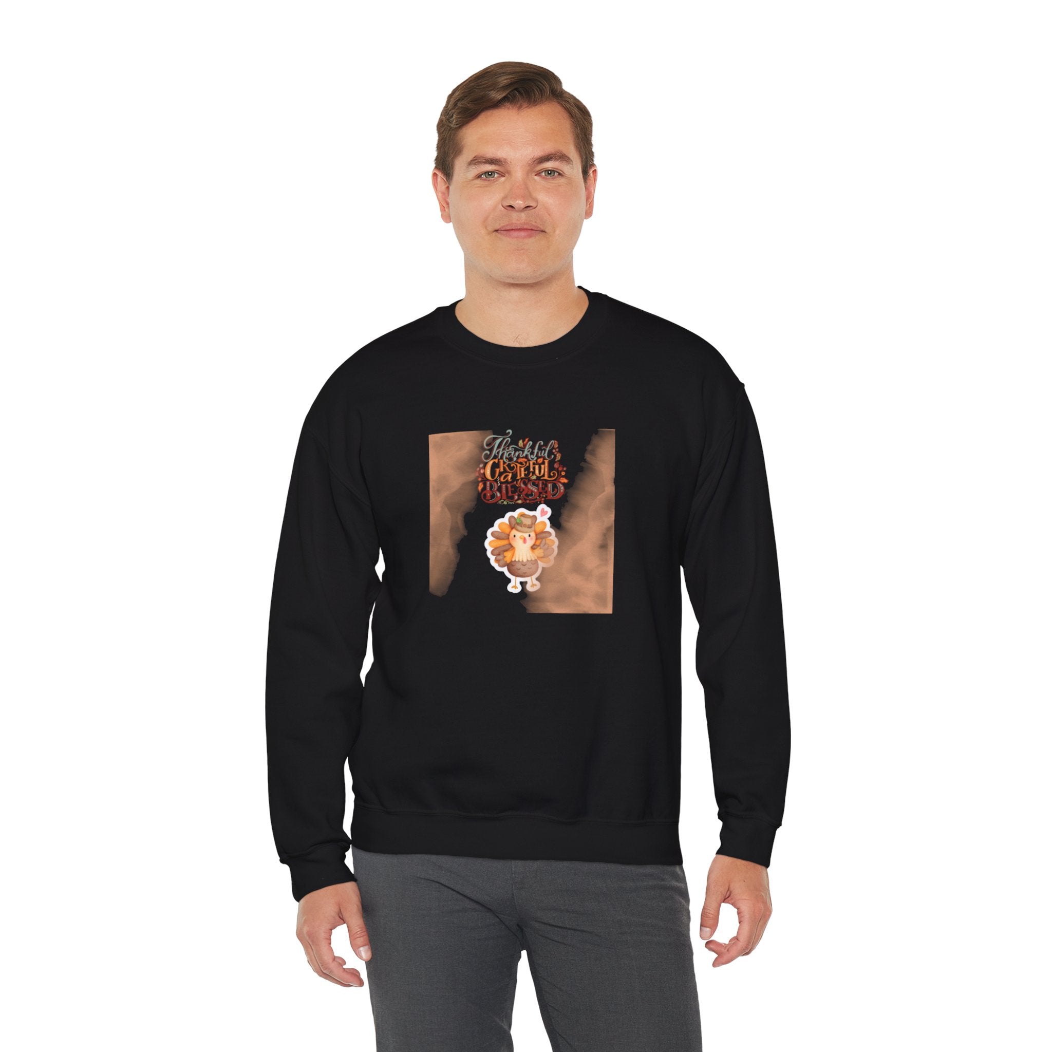 Thankful Grateful Blessed Unisex Heavy Blend™ Crewneck Sweatshirt