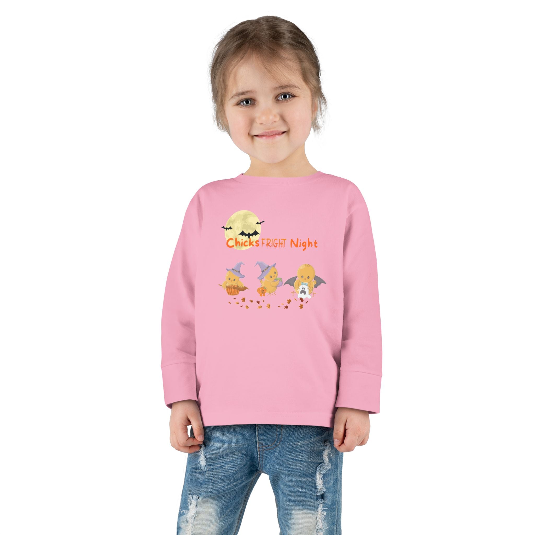 Chicks Fright Night Toddler Long Sleeve Tee