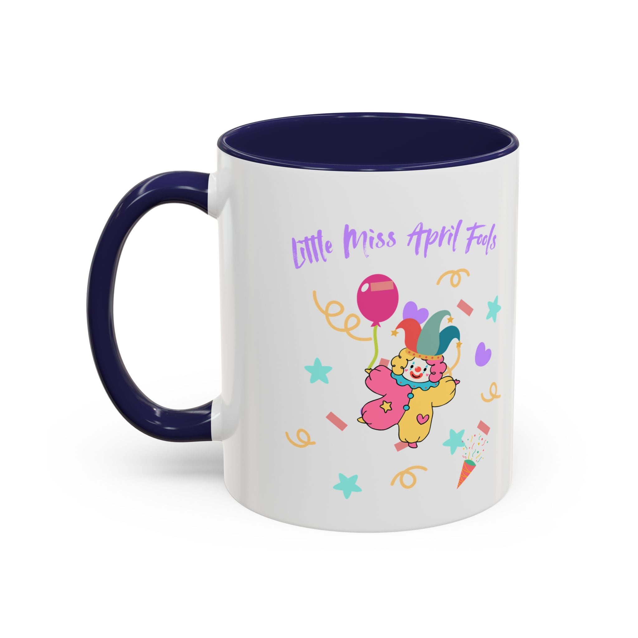 Little Miss April Fool's  Day Accent Coffee Mug - Fun & Whimsical 11oz/15oz