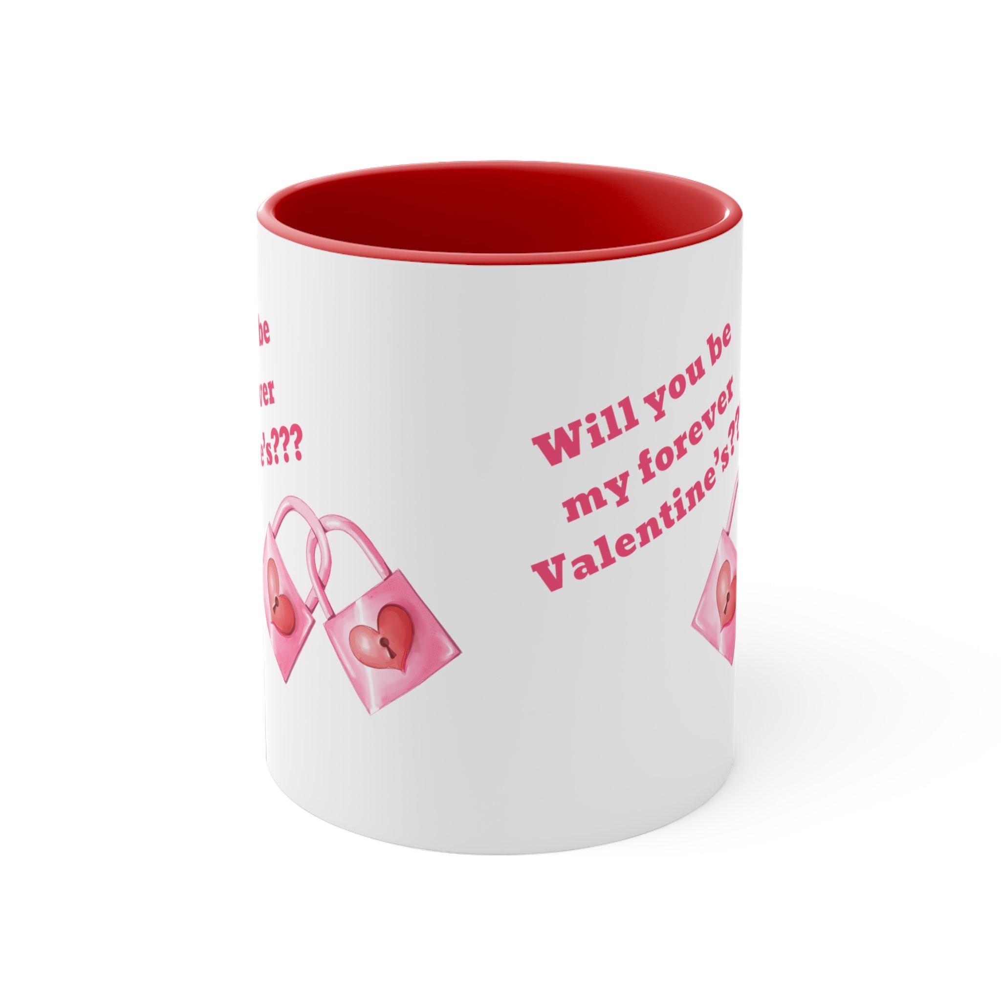 Will You Be My Forever Valentine?? Accent Coffee Mug, 11oz