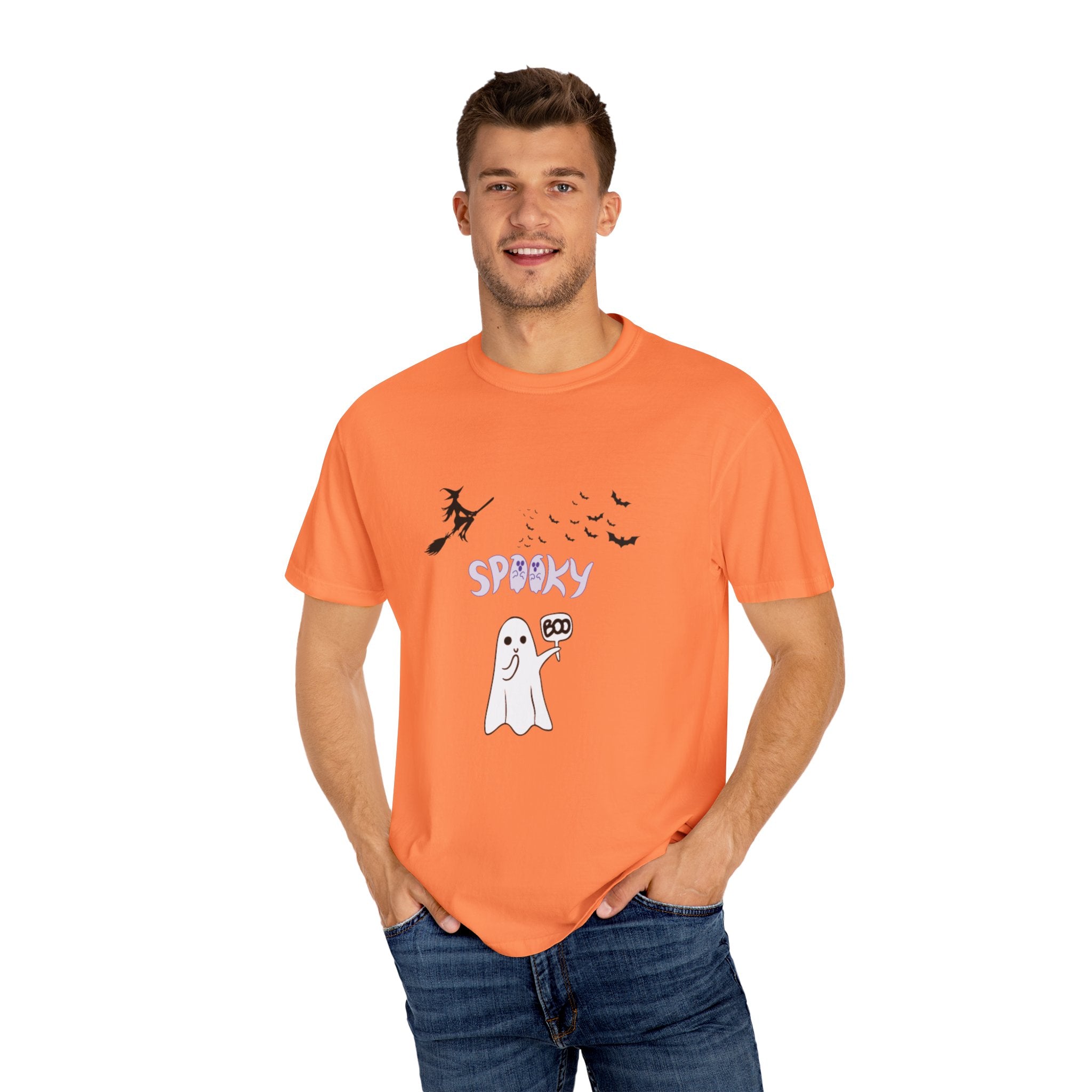 Spooky Boo Unisex Garment-Dyed T-shirt