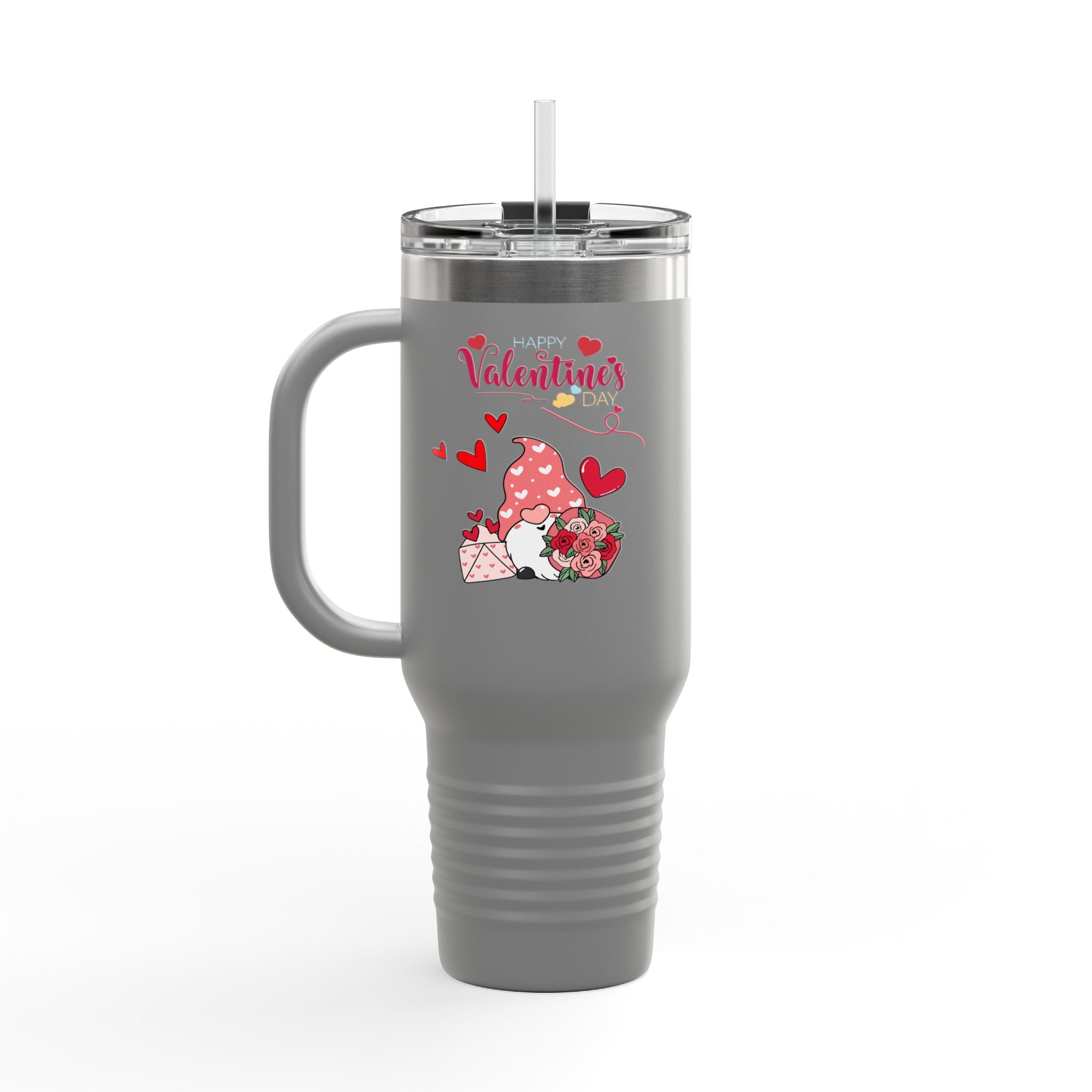 Gnome Valentine's Day Insulated Travel Mug, 40oz
