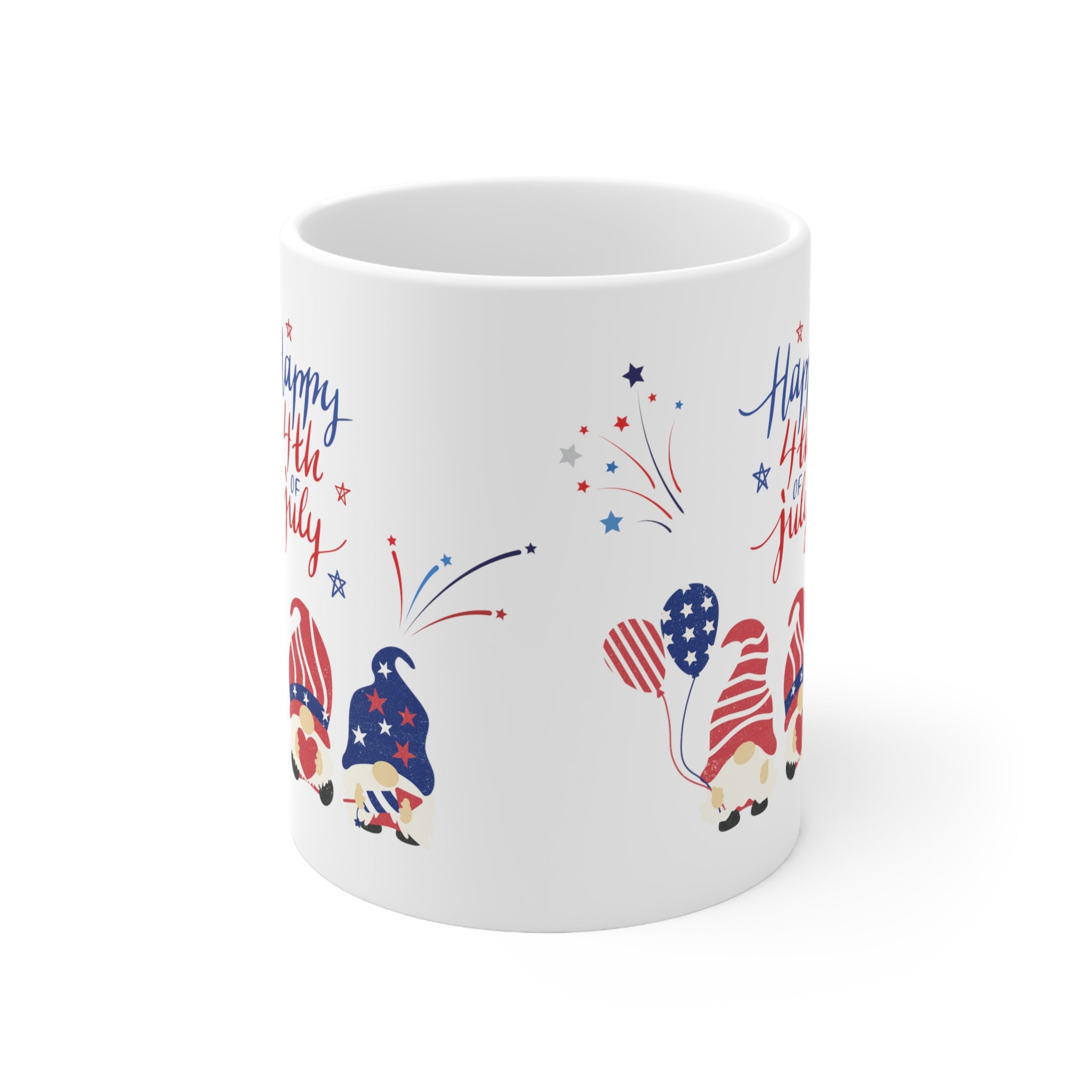 Happy 4th Of July Gnome Ceramic Mug 11oz